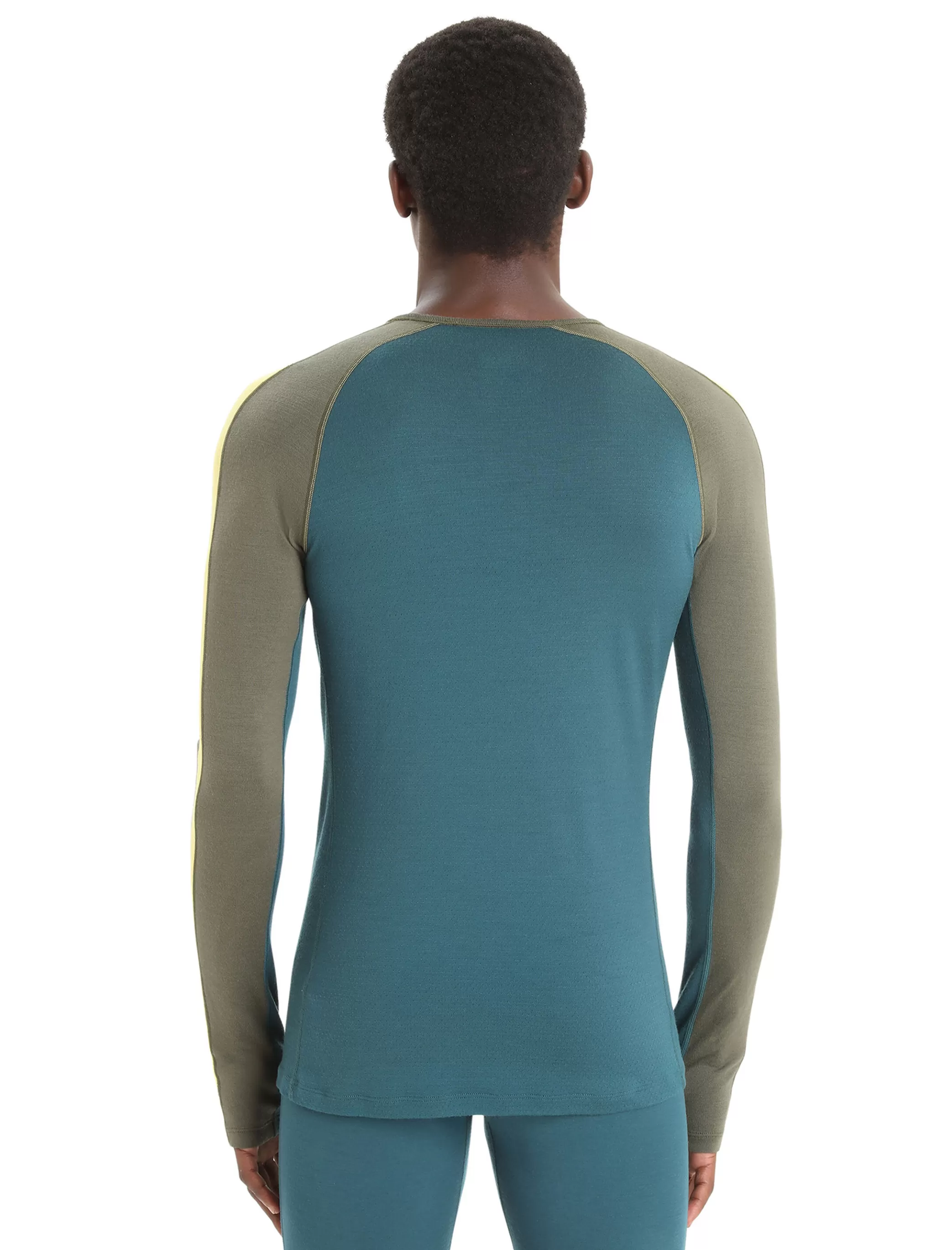 Best Sale icebreaker Men'S 260 Zoneknit™ Merino Long Sleeve Crewe Thermal Top Loden/Green Glory