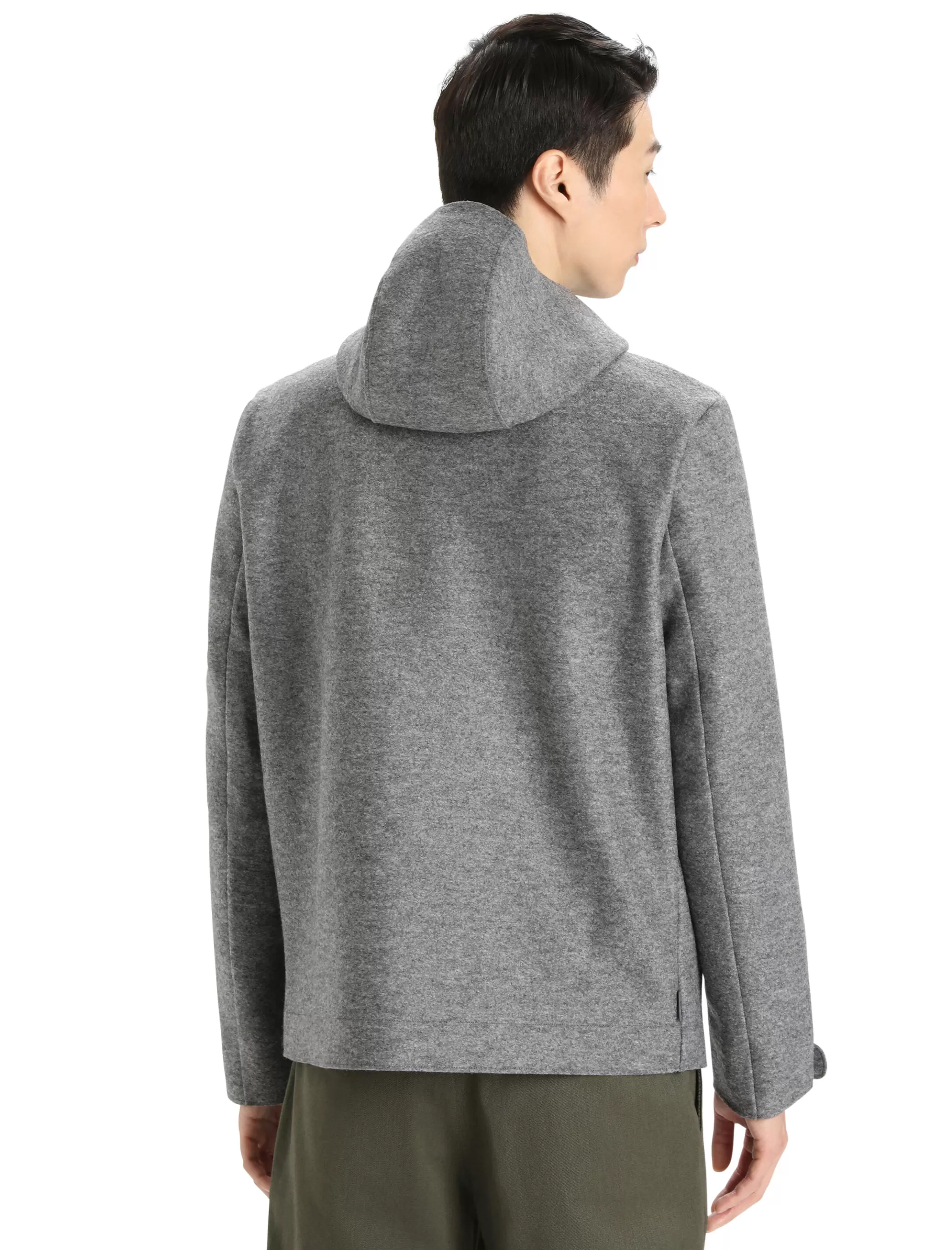 Sale icebreaker Men'S Felted Merino Hooded Jacket Gritstone Heather