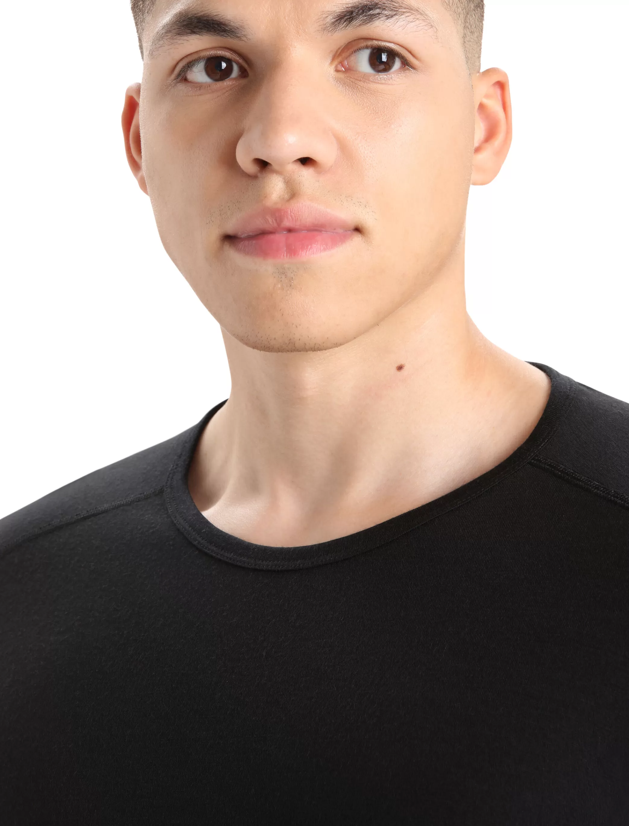 Hot icebreaker Men'S Merino 200 Oasis Long Sleeve Crew Neck Thermal Top Black