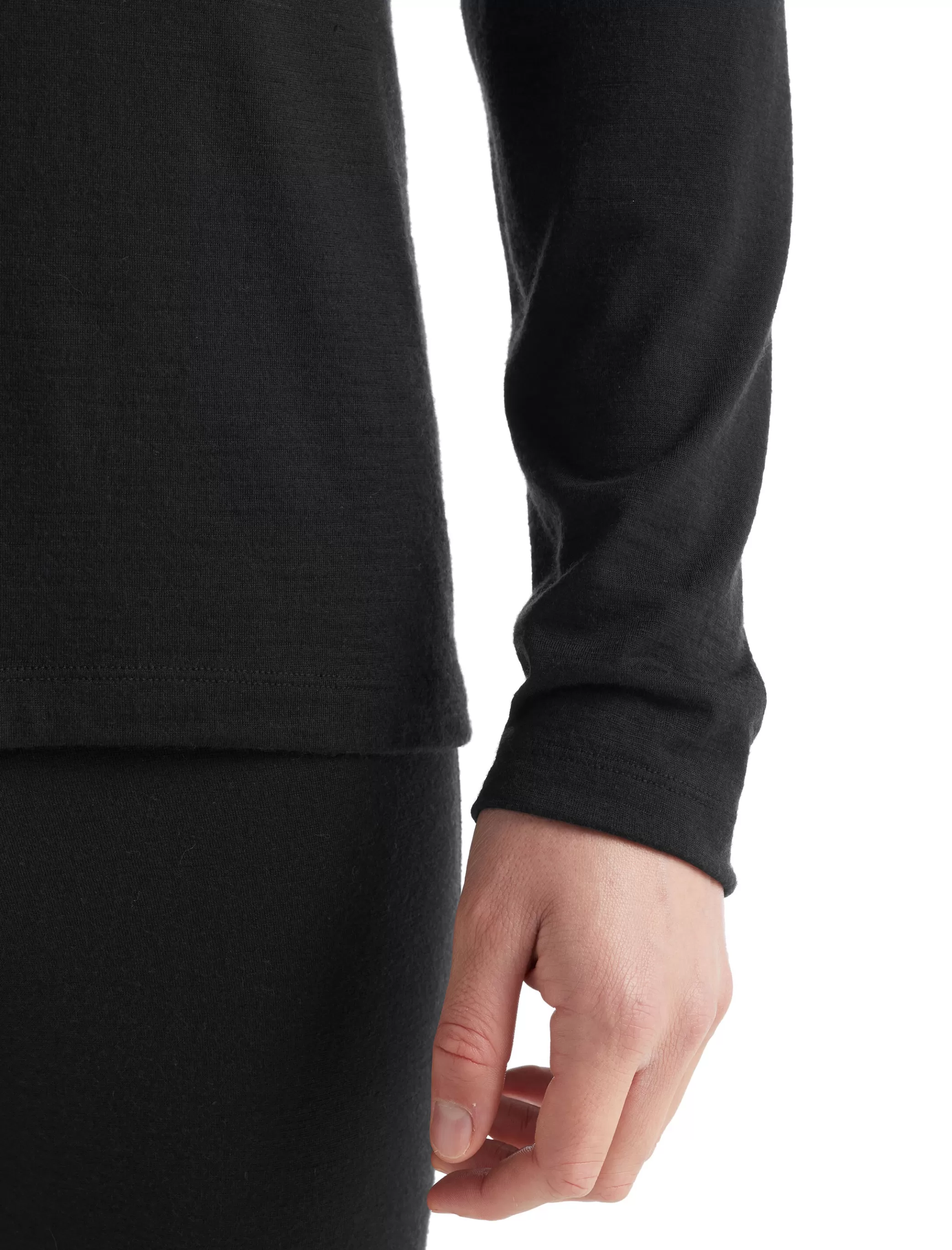 Hot icebreaker Men'S Merino 200 Oasis Long Sleeve Crew Neck Thermal Top Black