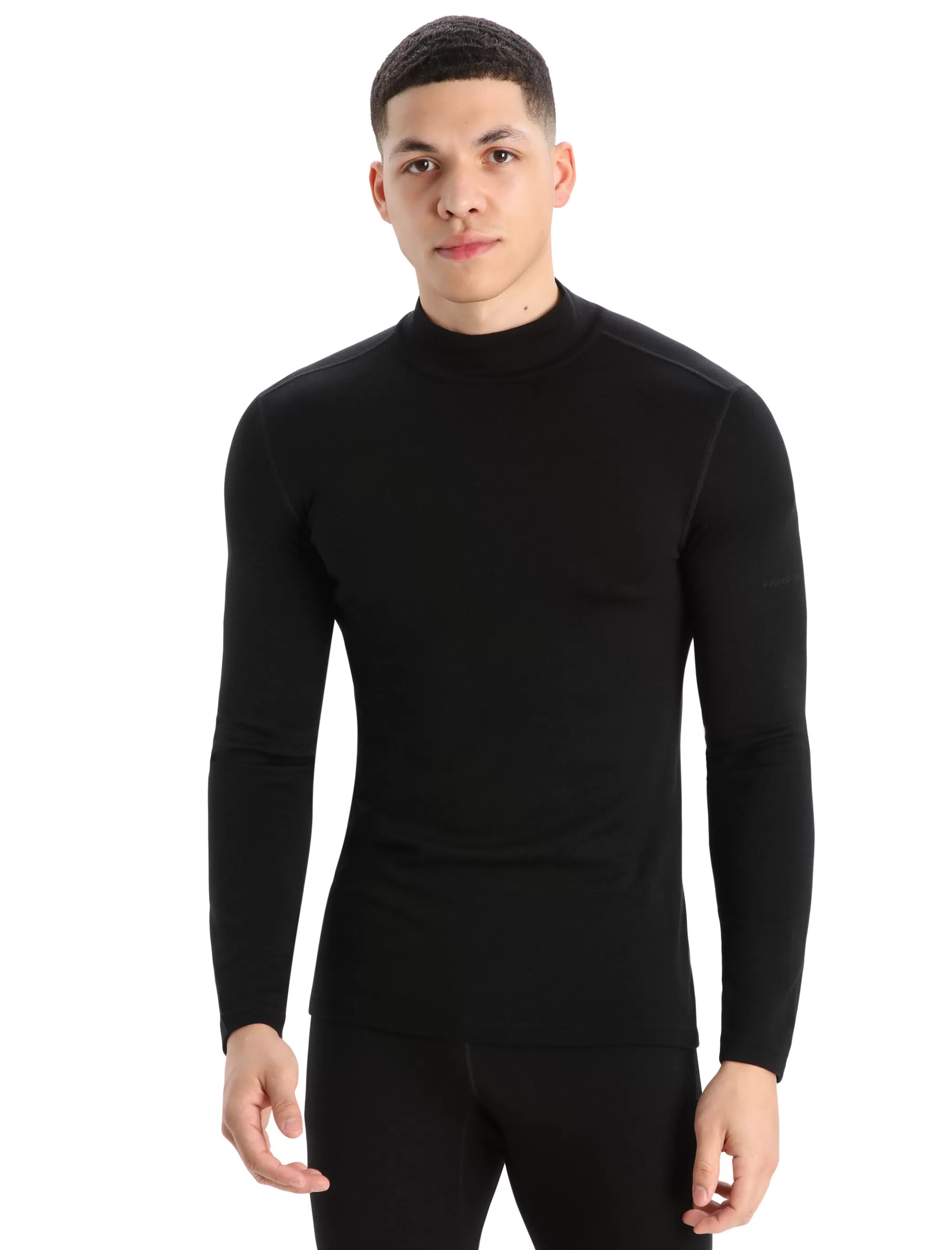 Sale icebreaker Men'S Merino 260 Tech Long Sleeve Turtleneck Thermal Top Black