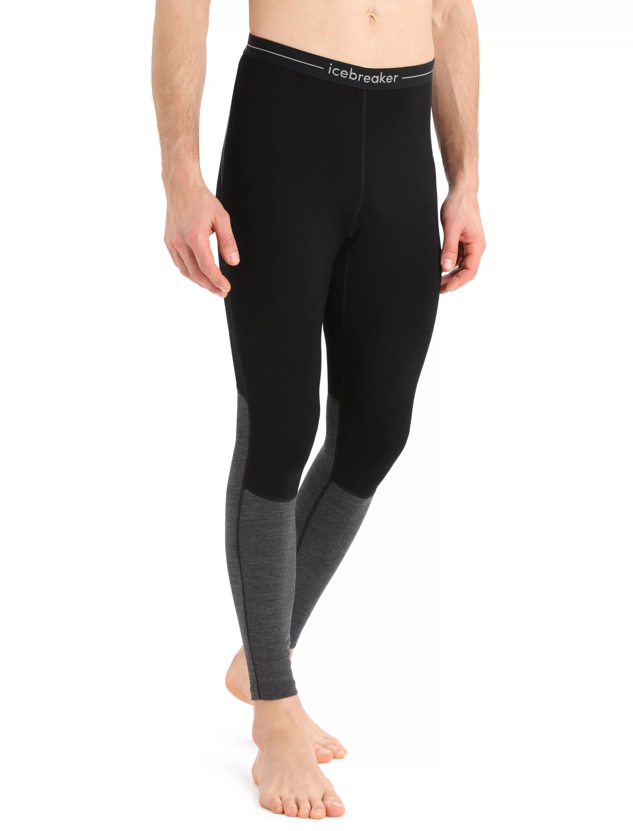 Best Sale icebreaker Men'S Merino 260 Zoneknit™ Merino Thermal Leggings Black/Jet Heather