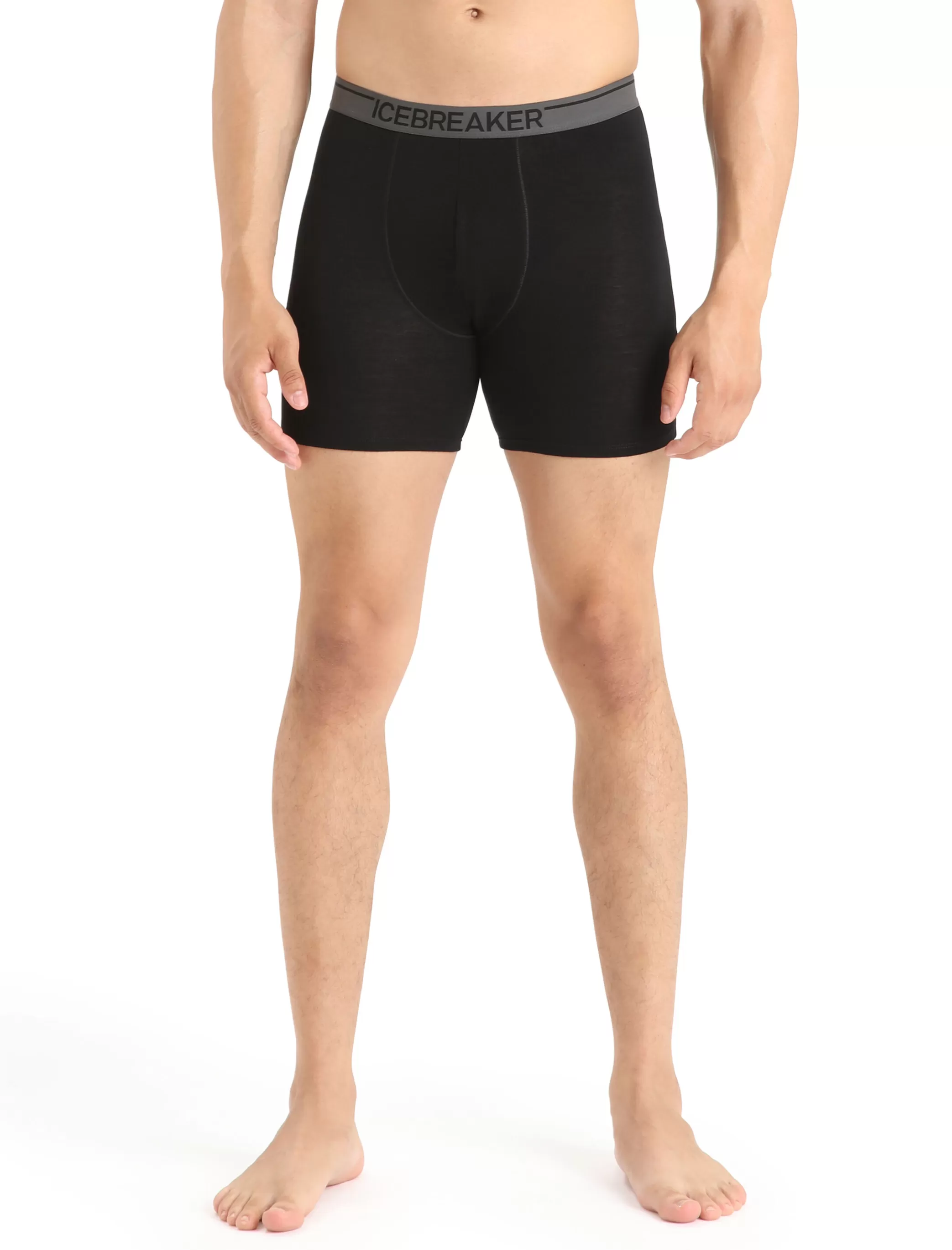 New icebreaker Men'S Merino Anatomica Long Boxers Black