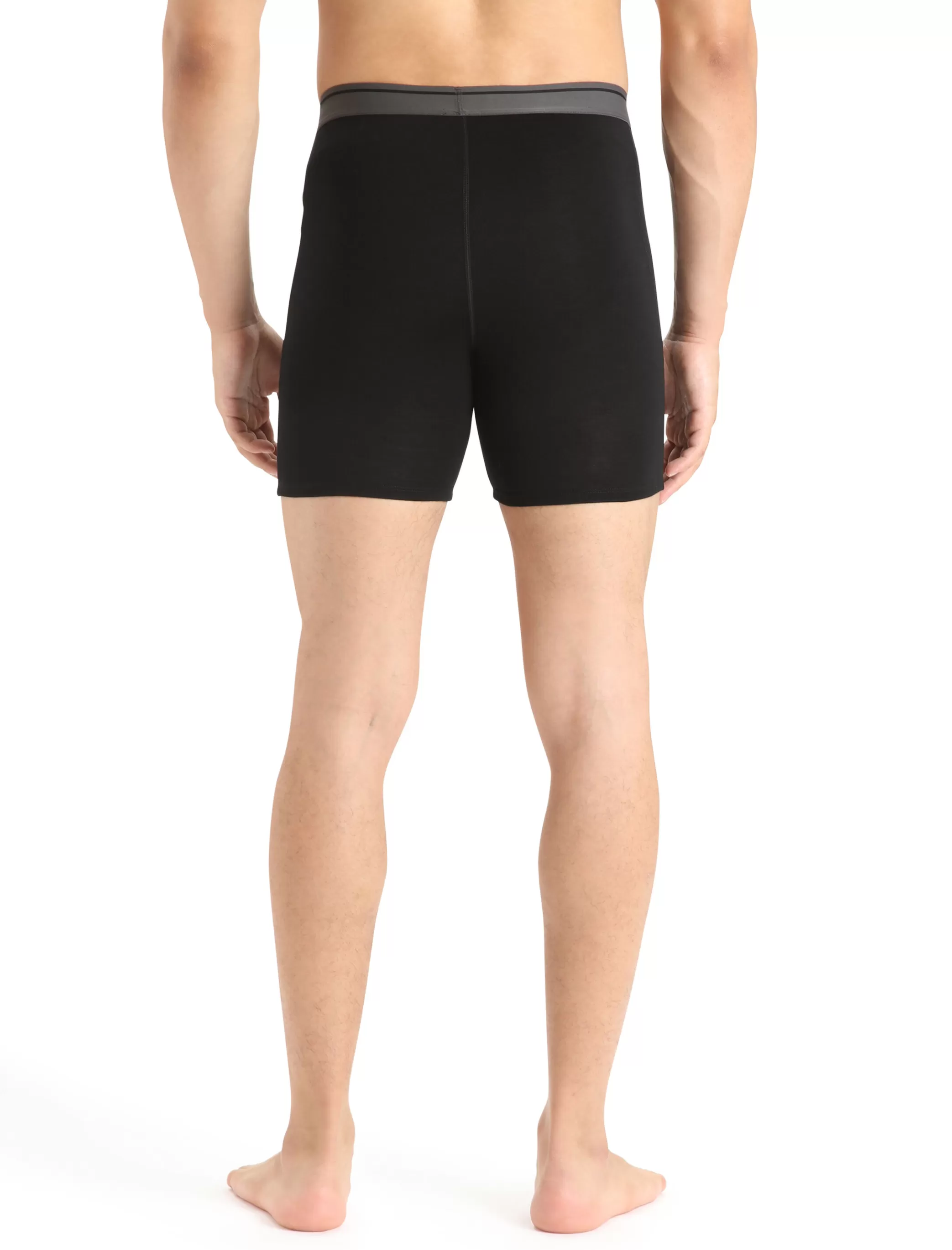 New icebreaker Men'S Merino Anatomica Long Boxers Black