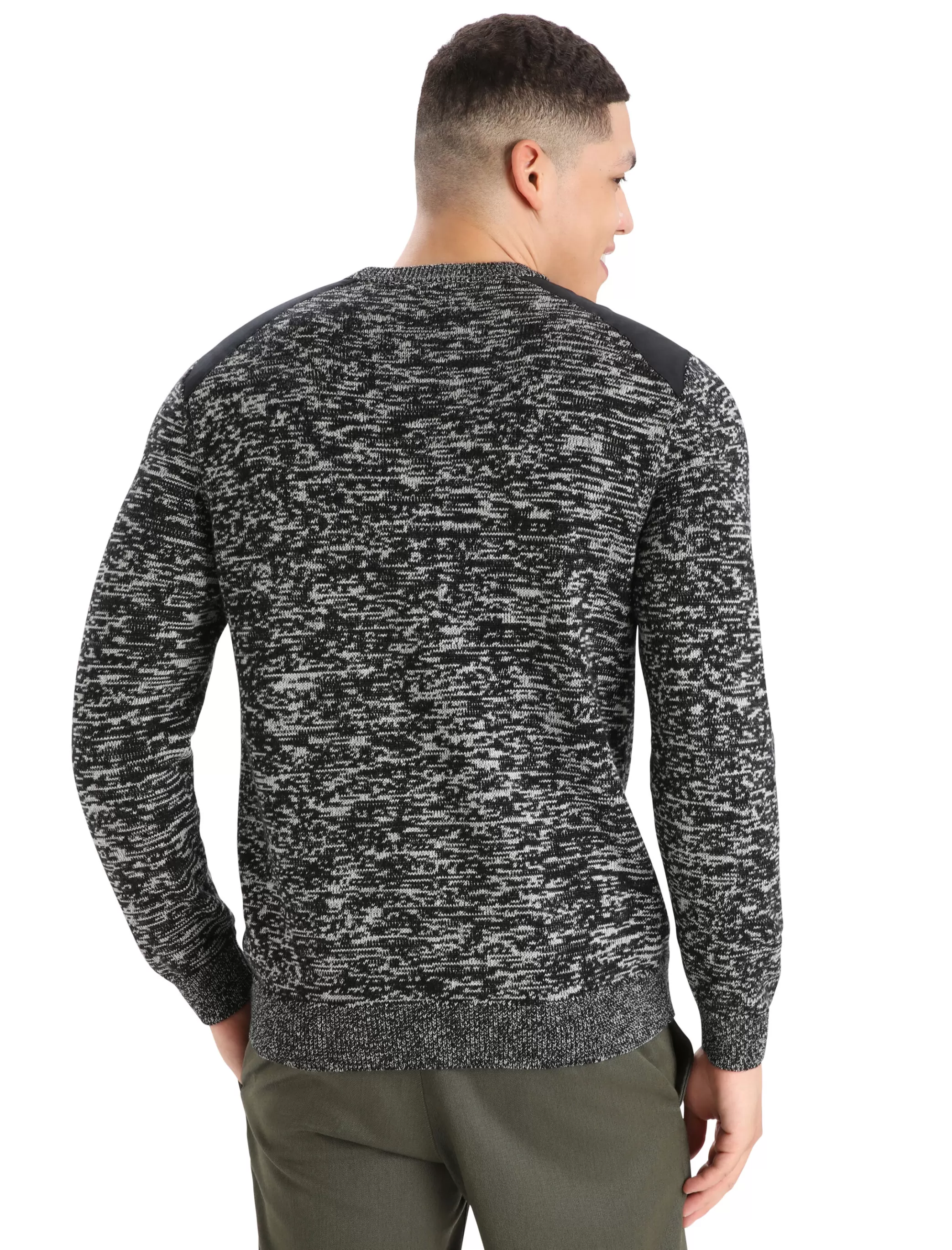 Best icebreaker Men'S Merino Barein Crewe Sweater Black/Snow