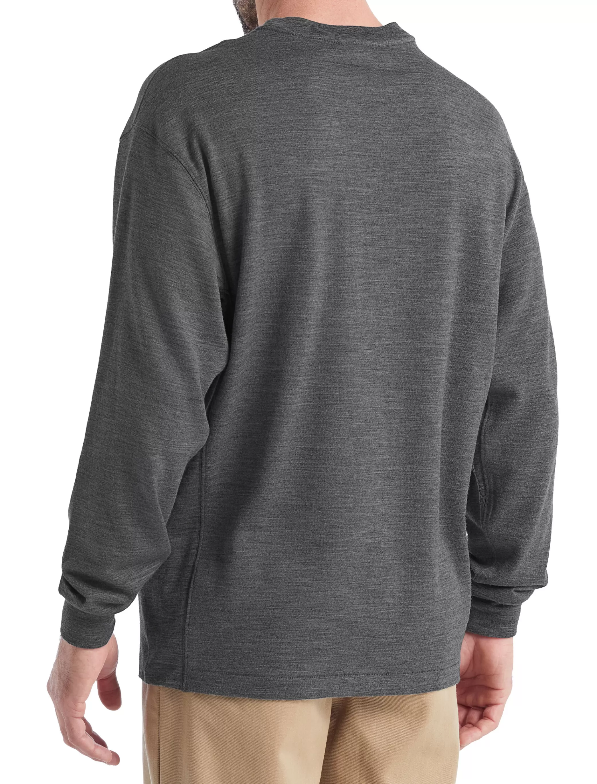 Online icebreaker Men'S Merino Dalston Terry Long Sleeve Sweatshirt Gritstone Heather