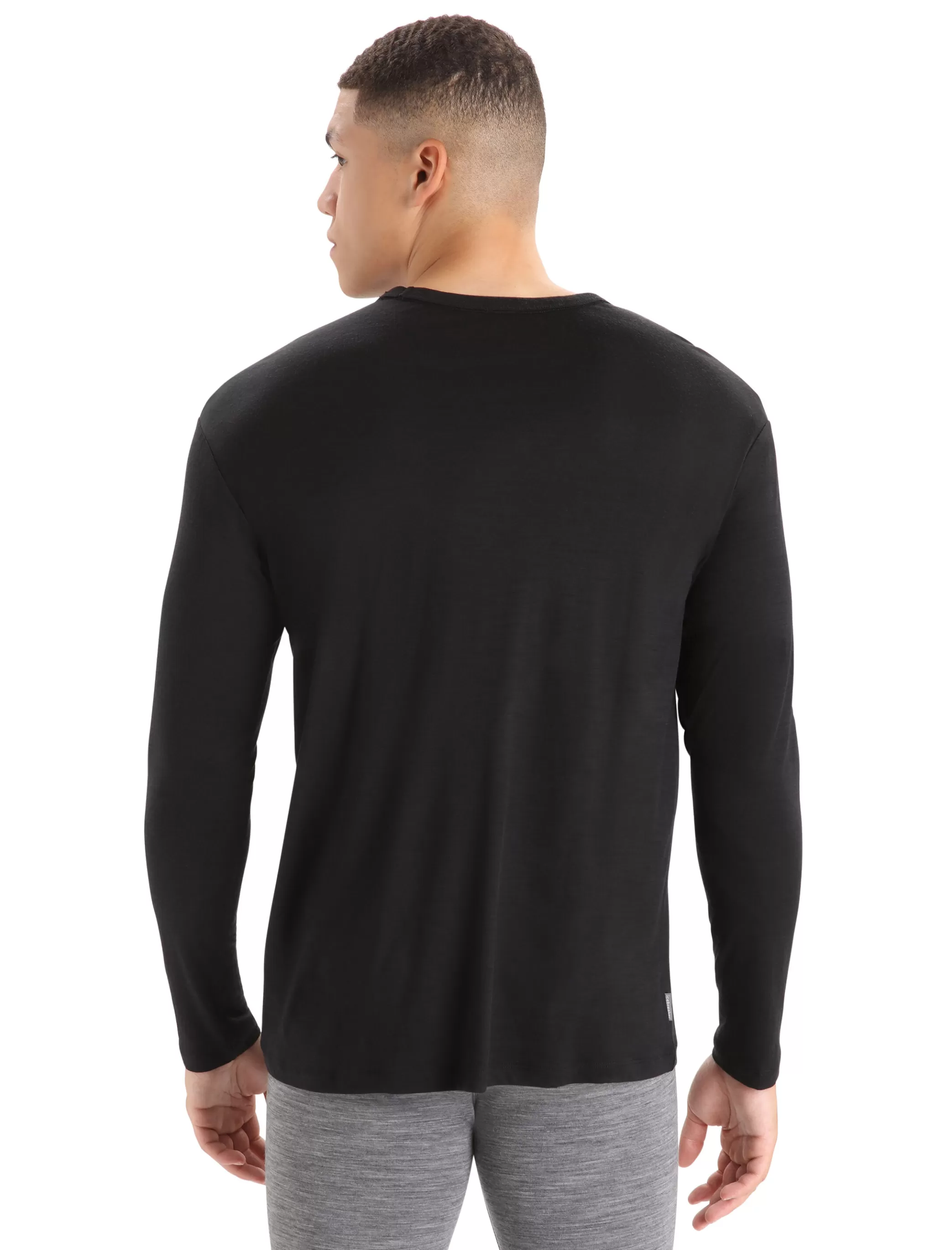 Store icebreaker Men'S Merino Granary Long Sleeve Pocket Tee Black