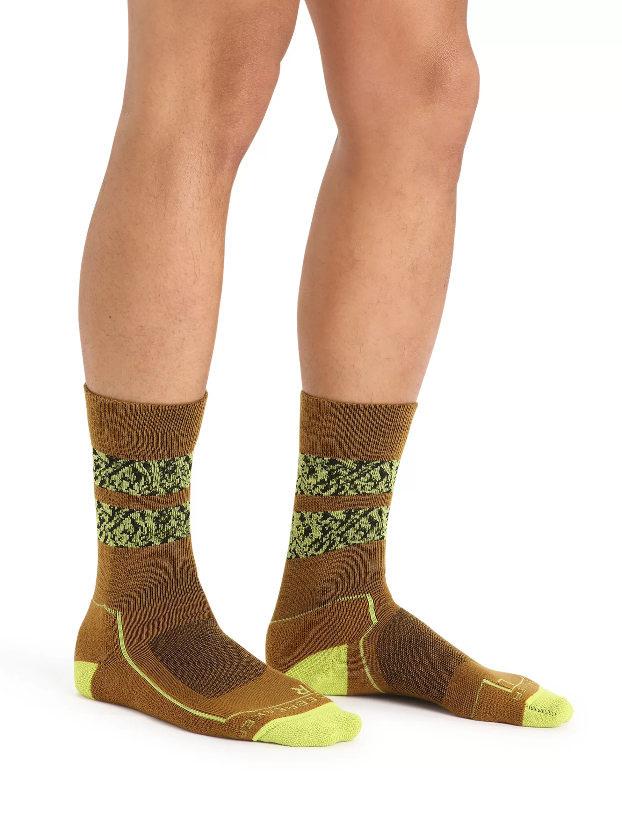 Cheap icebreaker Men'S Merino Hike+ Light Crew Natural Summit Socks Clove/Shine