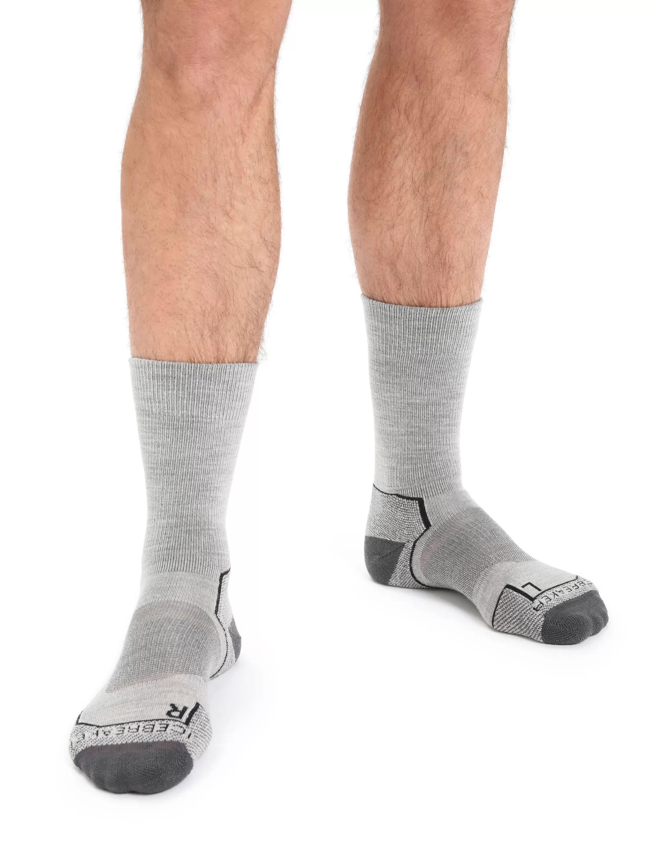 Fashion icebreaker Men'S Merino Hike+ Light Crew Socks Blizzard Heather