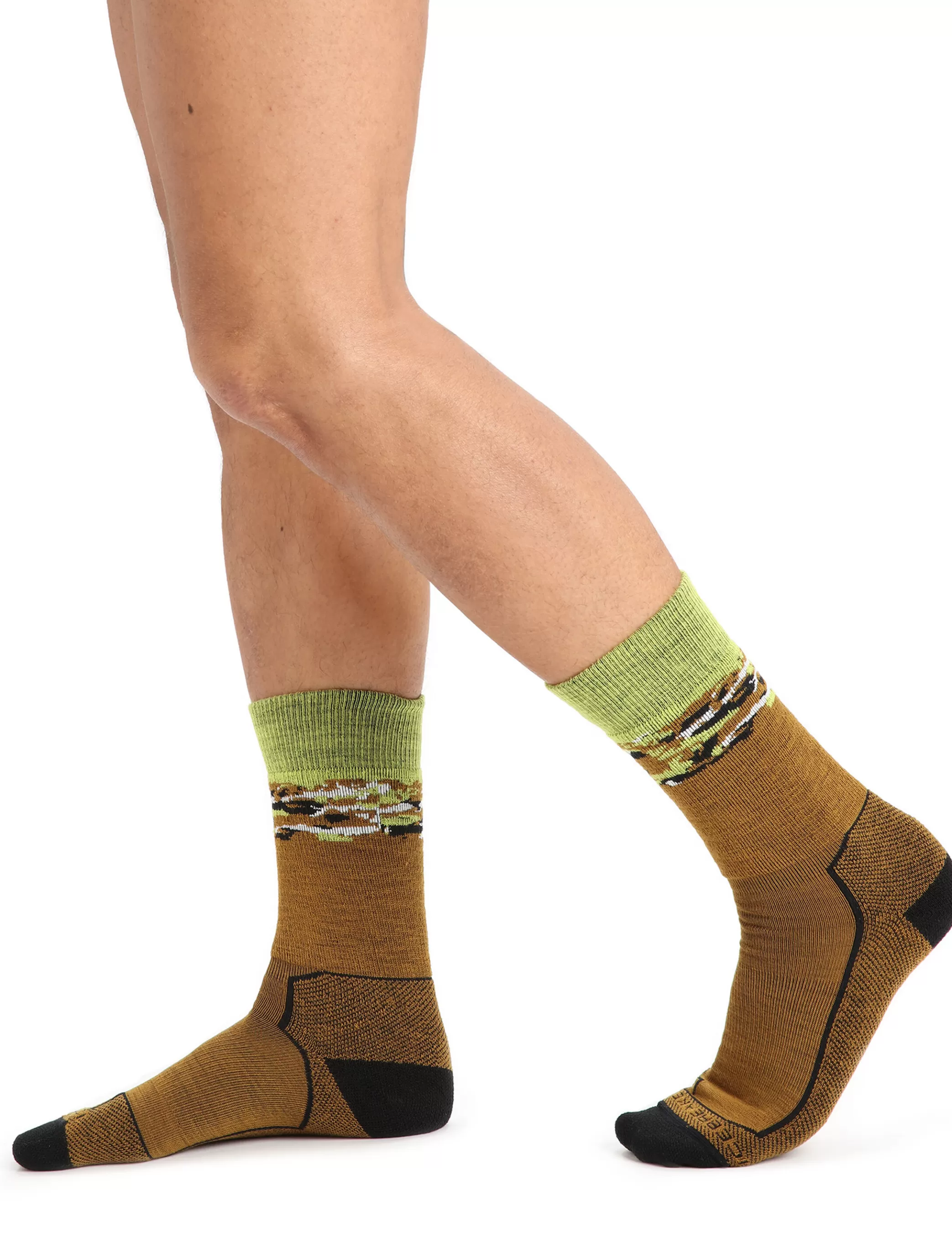 Sale icebreaker Men'S Merino Hike+ Medium Crew Sedimentary Socks Clove/Black