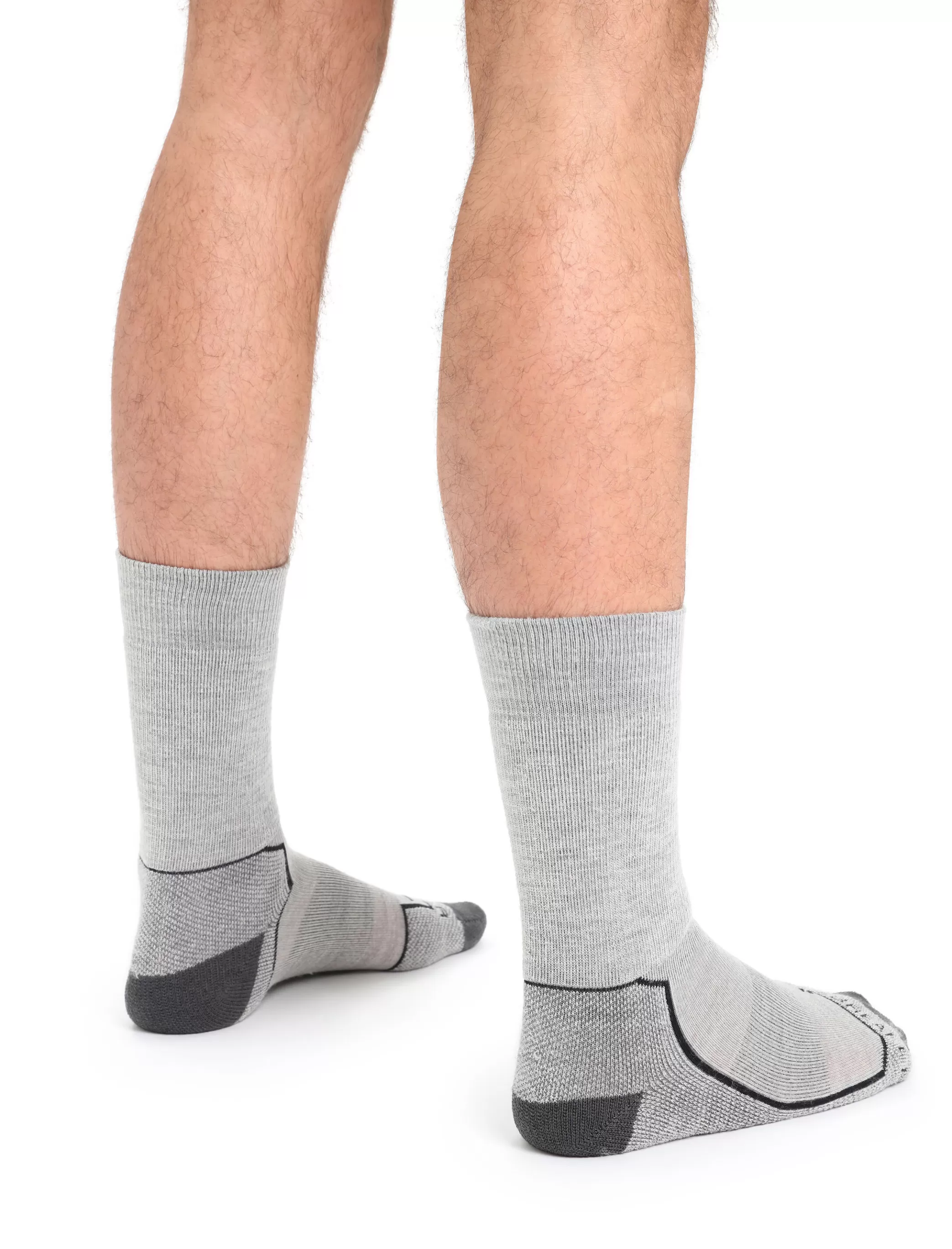 Shop icebreaker Men'S Merino Hike+ Medium Crew Socks Blizzard Heather