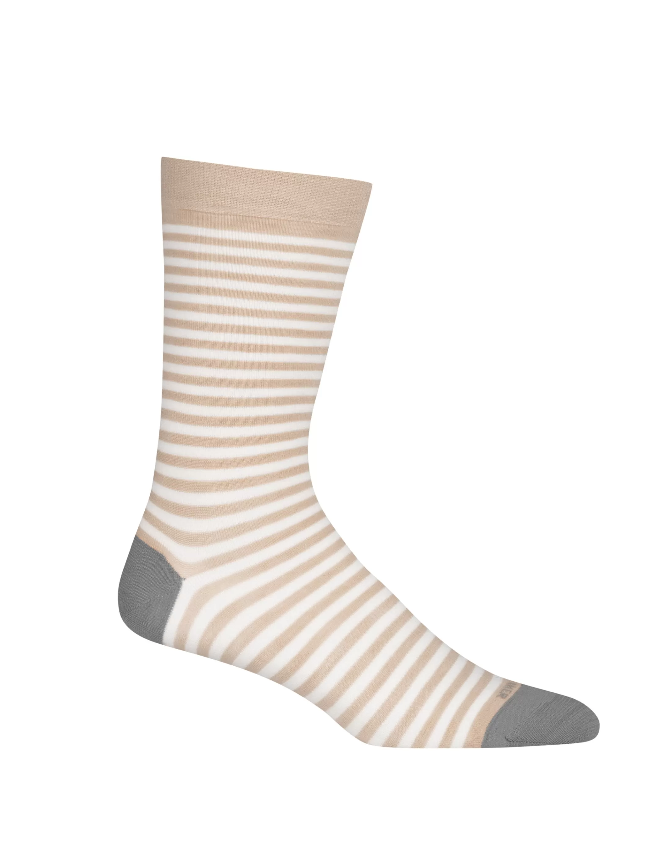 Sale icebreaker Men'S Merino Lifestyle Fine Gauge Crew Stripe Socks Praline/Snow