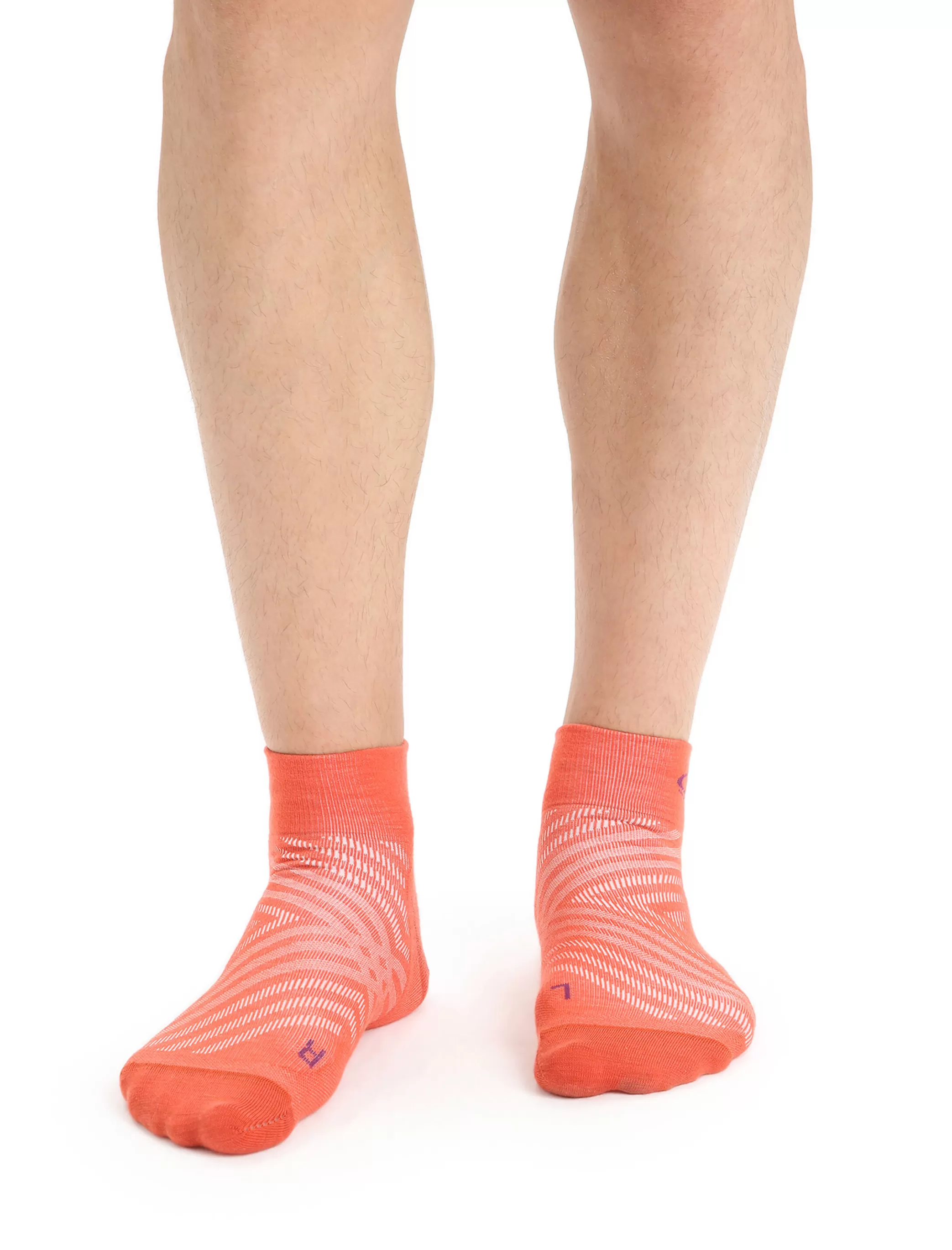 Store icebreaker Men'S Merino Run+ Ultralight Mini Socks Vibrant Earth Heather/Go Berry