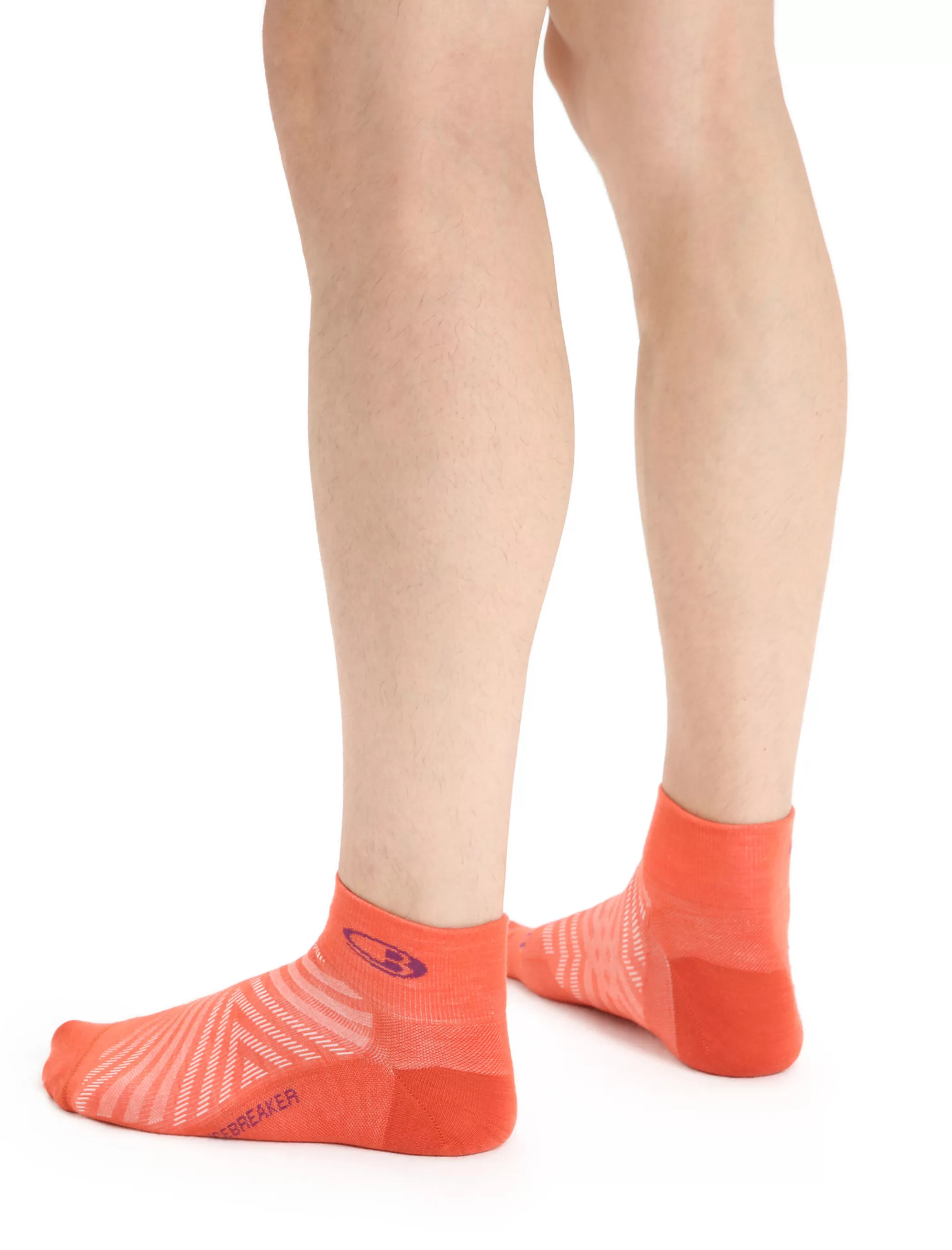 Store icebreaker Men'S Merino Run+ Ultralight Mini Socks Vibrant Earth Heather/Go Berry