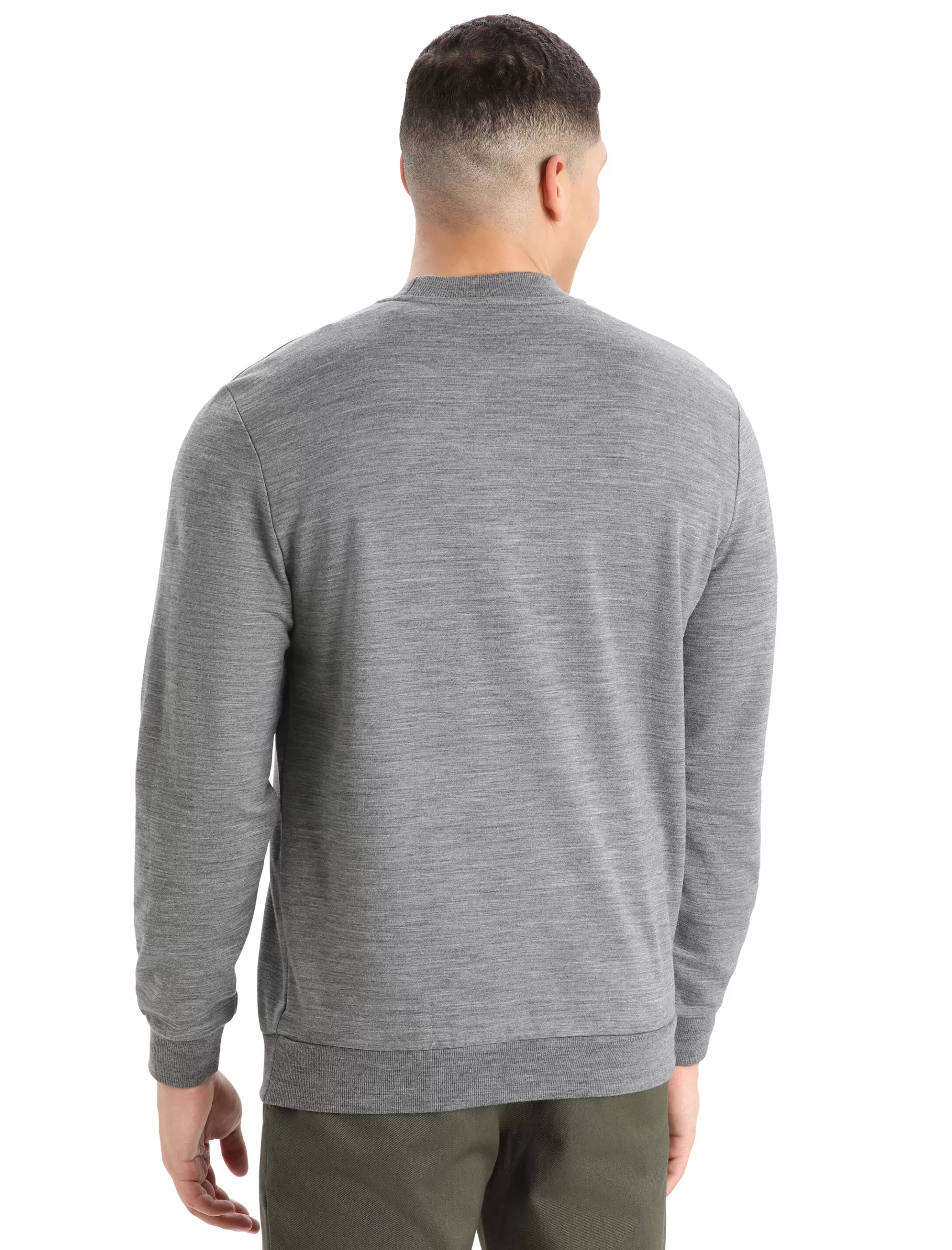 Shop icebreaker Men'S Merino Shifter Long Sleeve Sweatshirt Gritstone Heather