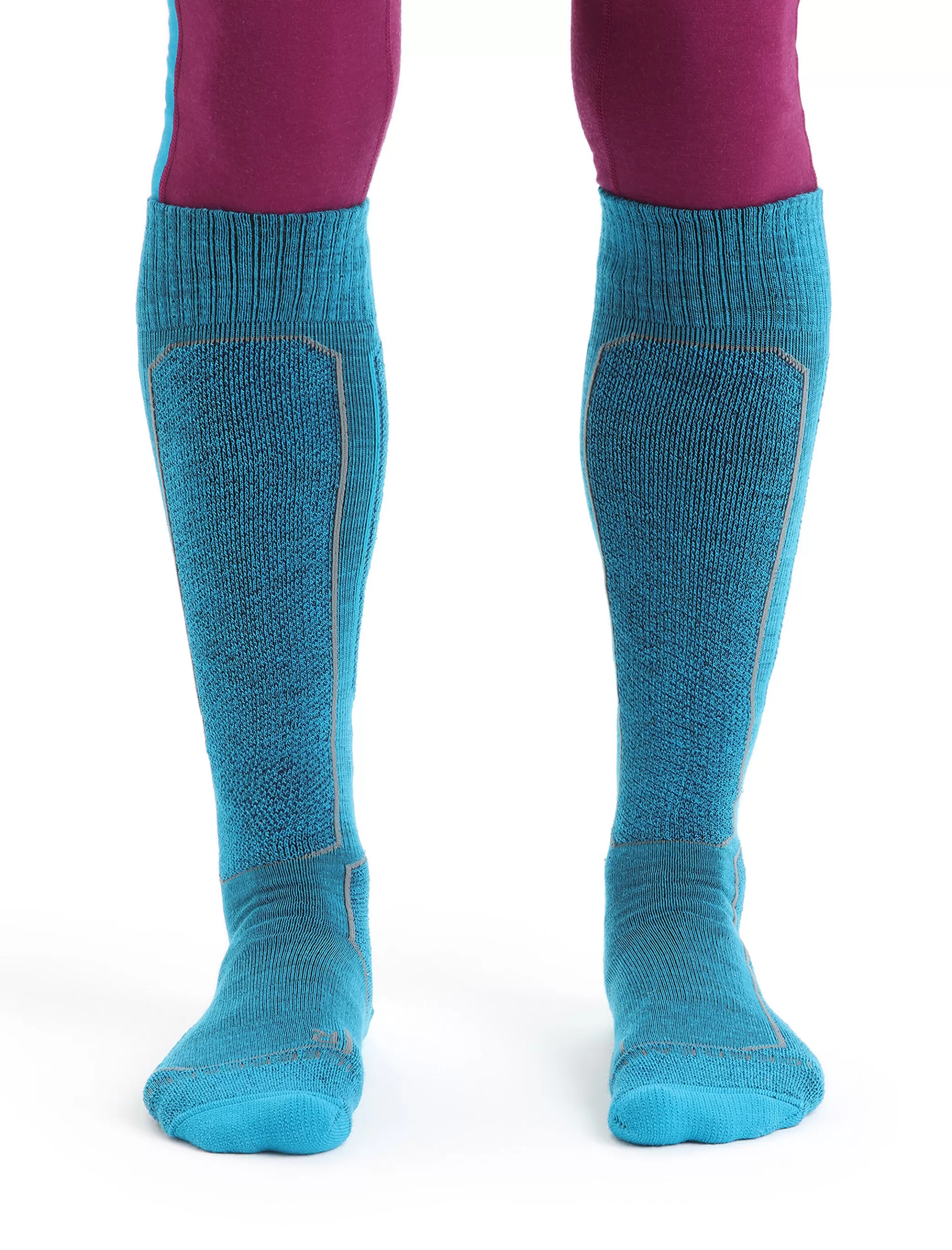 Store icebreaker Men'S Merino Ski+ Light Over The Calf Socks Geo Blue/Royal Navy