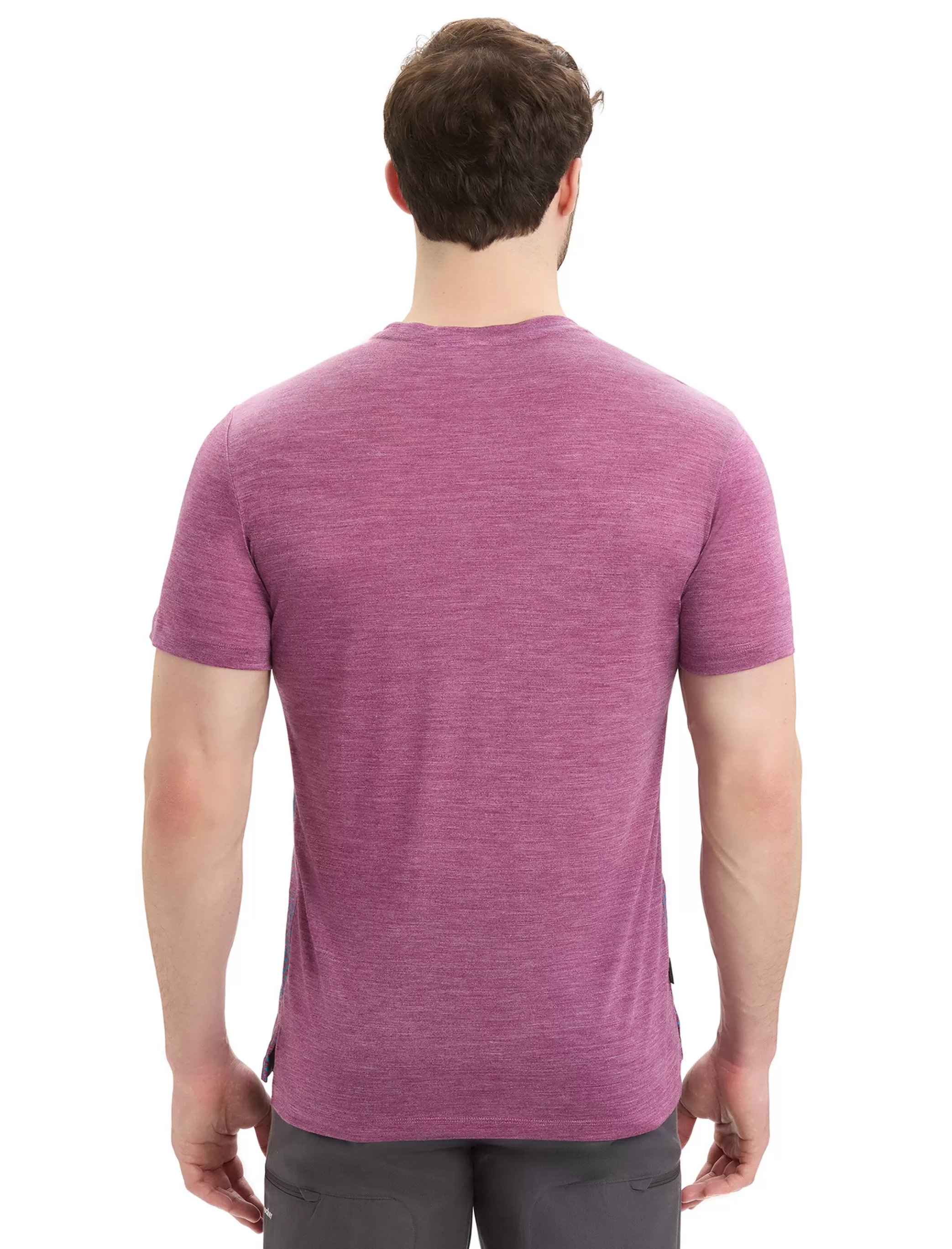 Outlet icebreaker Men'S Merino Sphere Ii Short Sleeve T-Shirt Trail Go Berry Heather