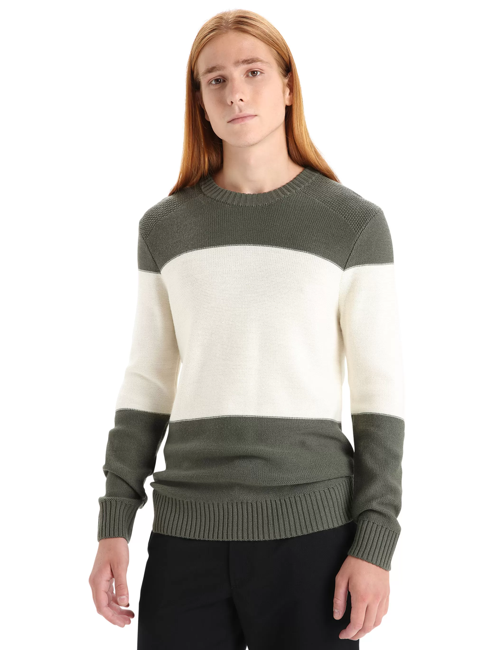 Best icebreaker Men'S Merino Waypoint Crewe Sweater Loden/Chalk