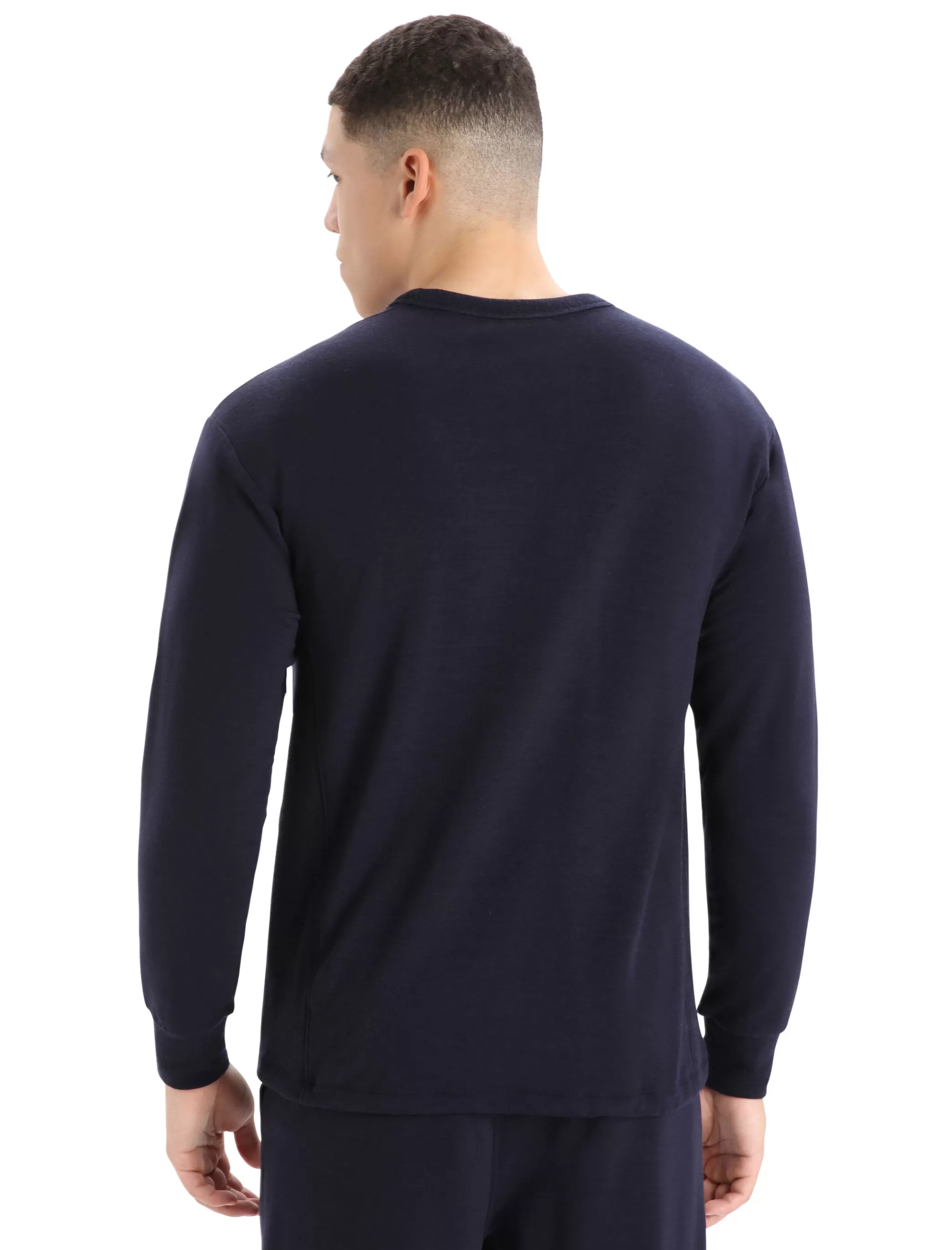 Clearance icebreaker Men'S Realfleece™ Merino Dalston Long Sleeve Sweatshirt Midnight Navy