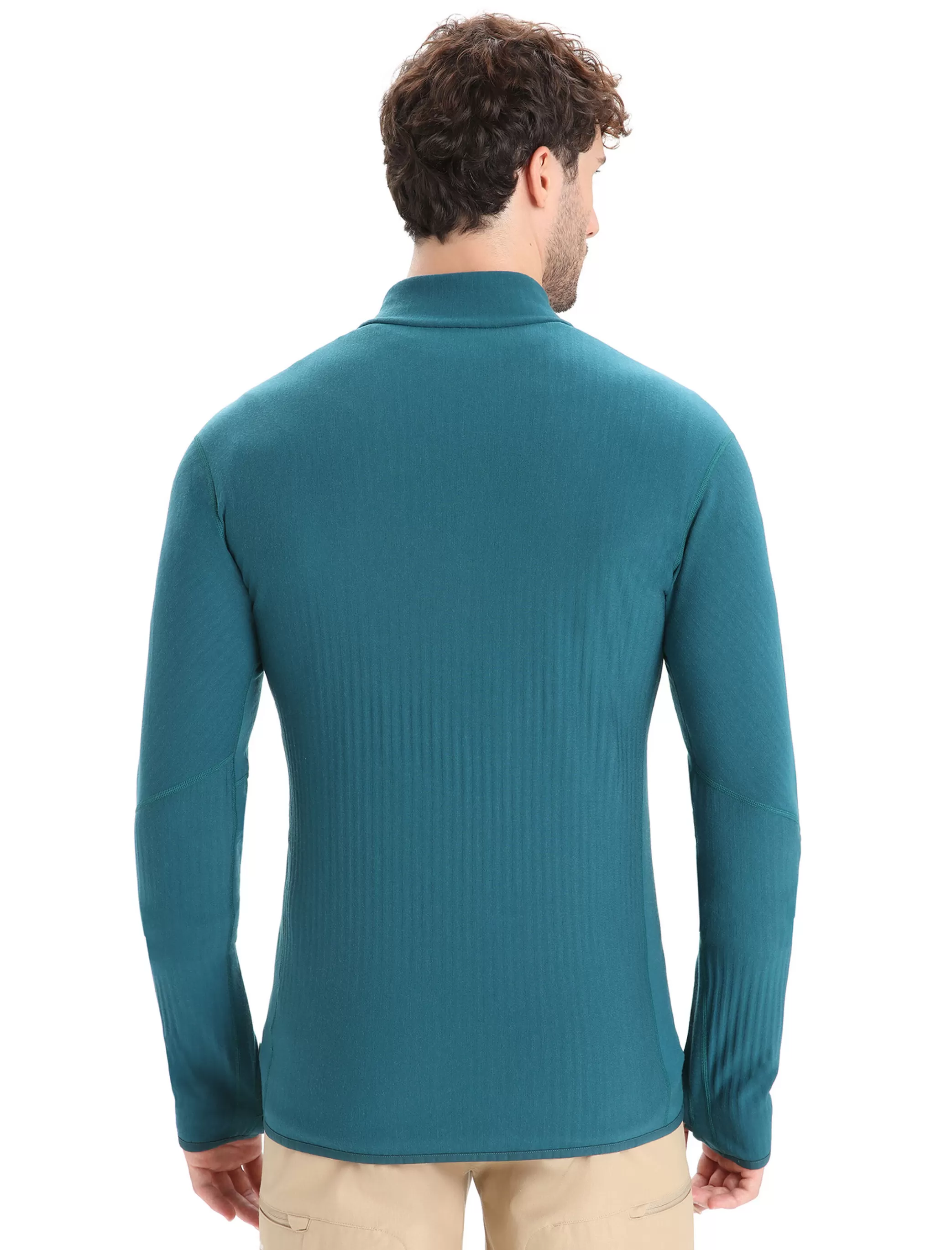 Hot icebreaker Men'S Realfleece™ Merino Descender Long Sleeve Zip Jacket Green Glory