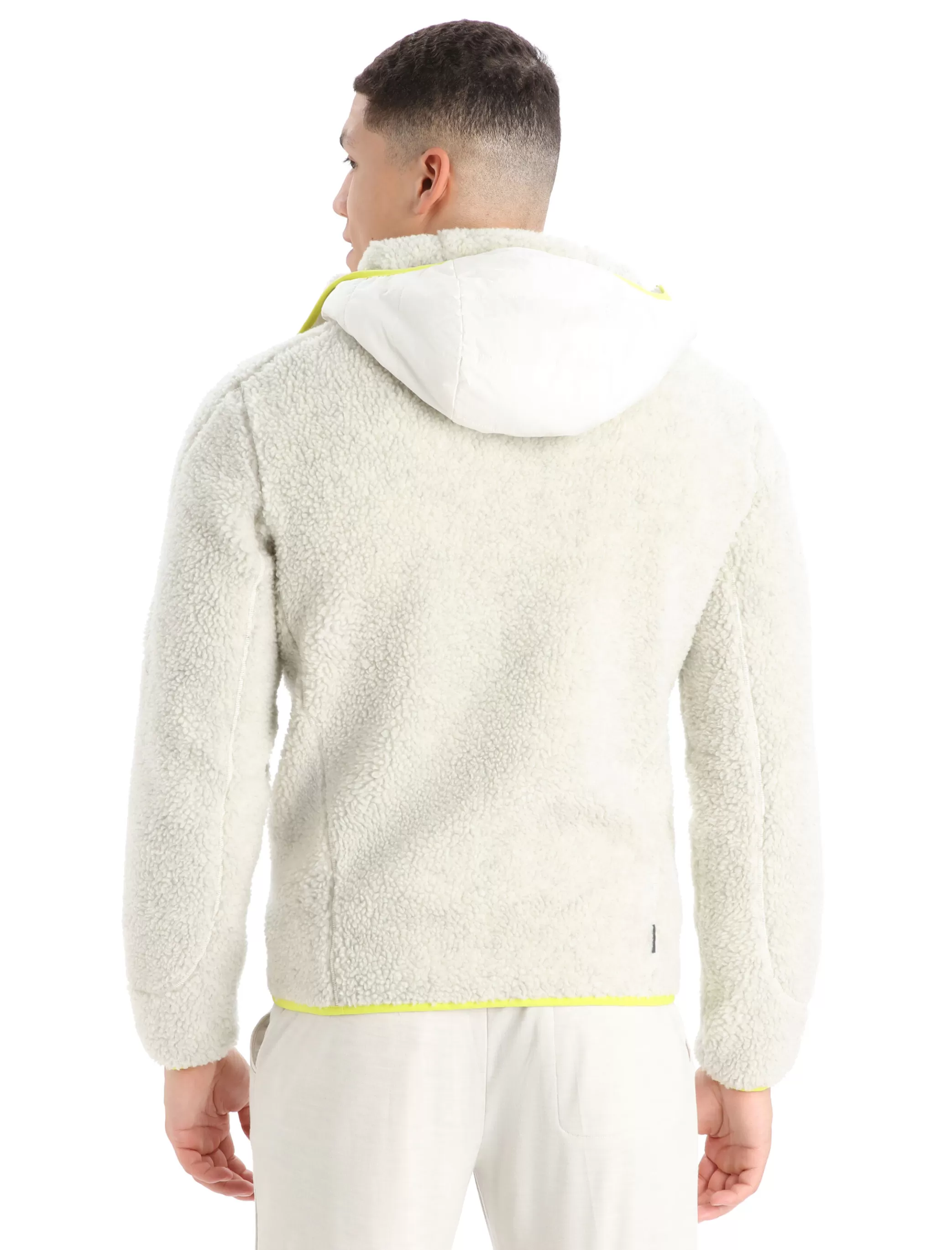 Cheap icebreaker Men'S Realfleece™ Merino High Pile Long Sleeve Zip Hoodie Ecru Heather/Snow