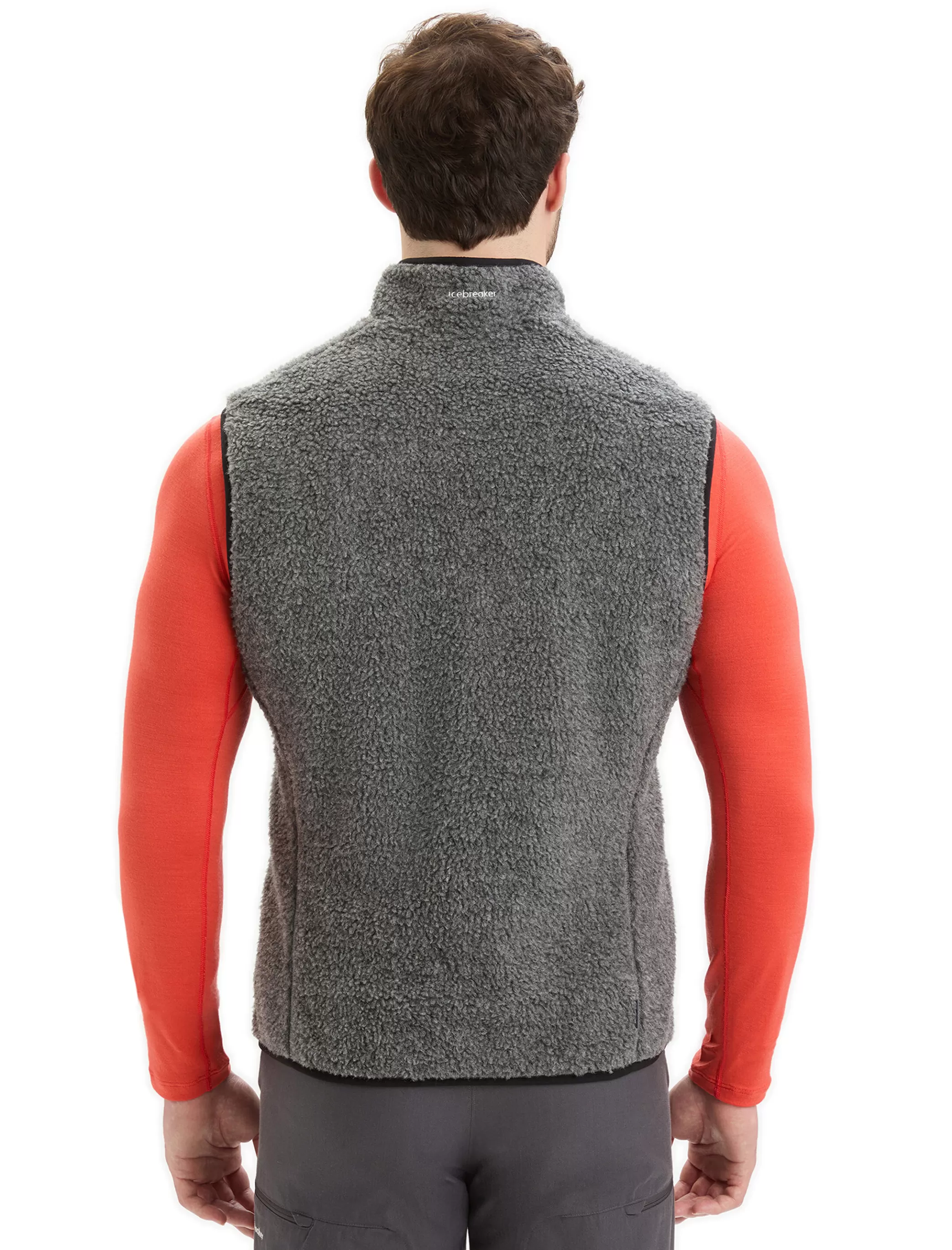 Clearance icebreaker Men'S Realfleece™ Merino High Pile Vest Gritstone Heather/Black