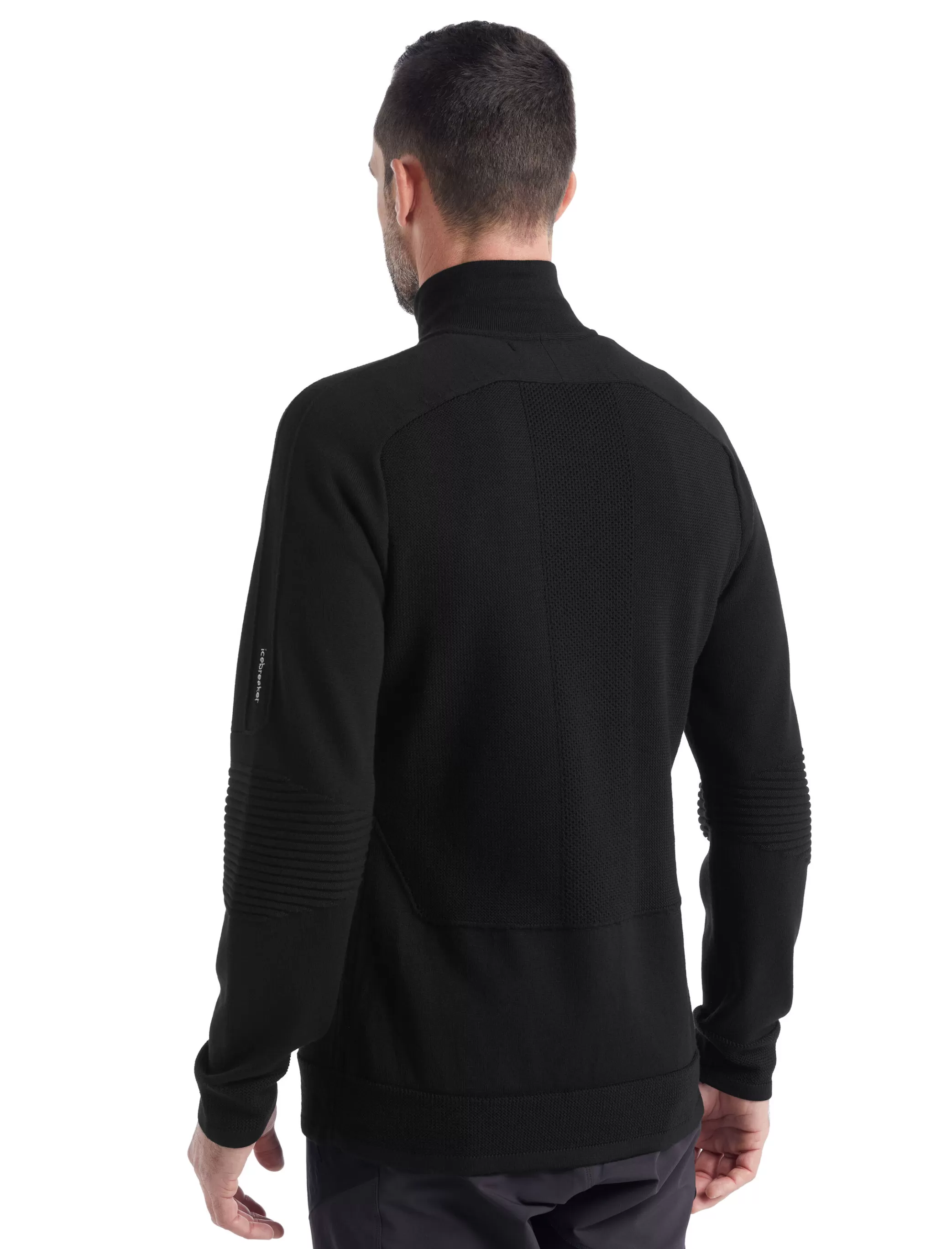 New icebreaker Men'S Zoneknit™ Merino Long Sleeve Half Zip Black