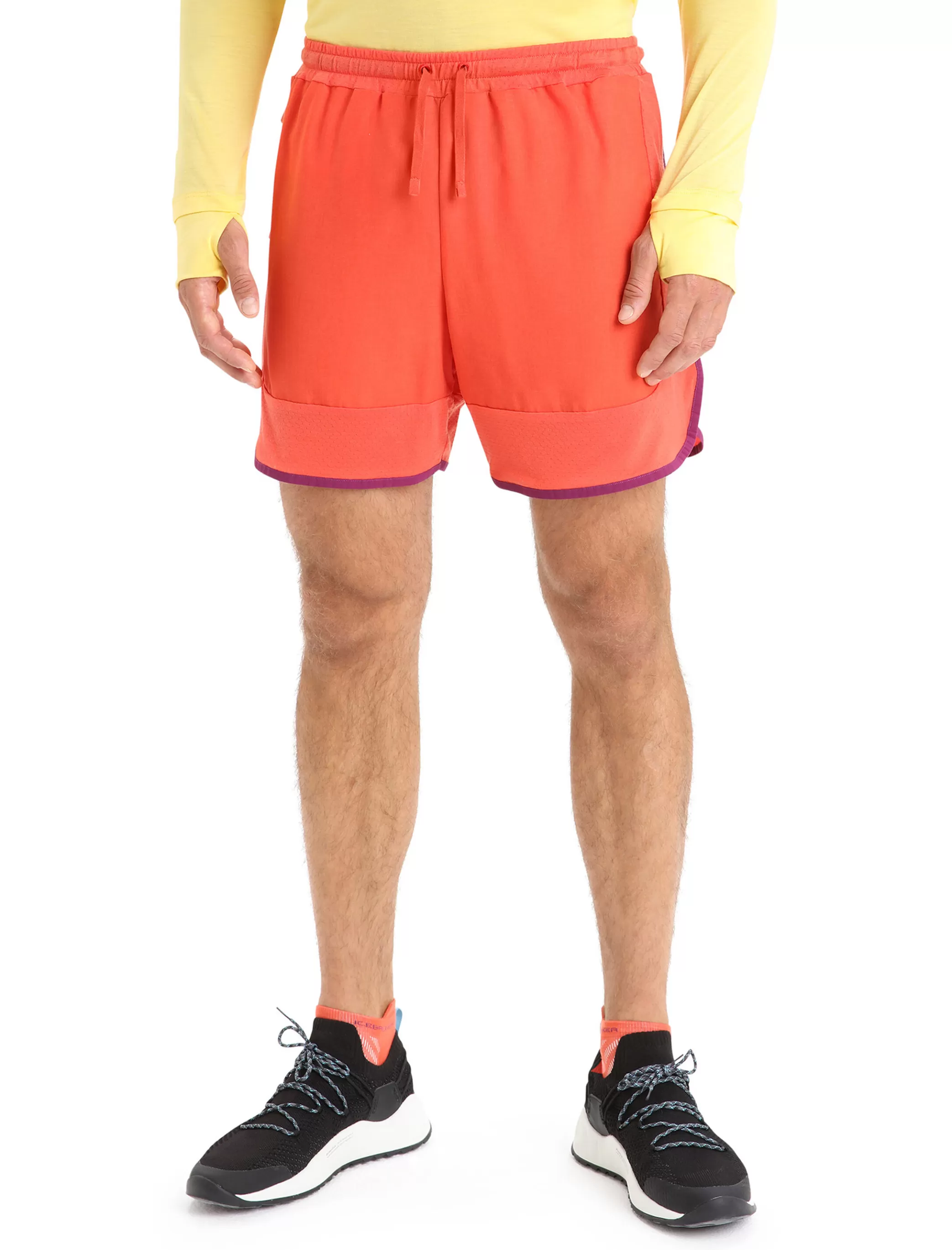 New icebreaker Men'S Zoneknit™ Merino Shorts Vibrant Earth Heather/Go Berry