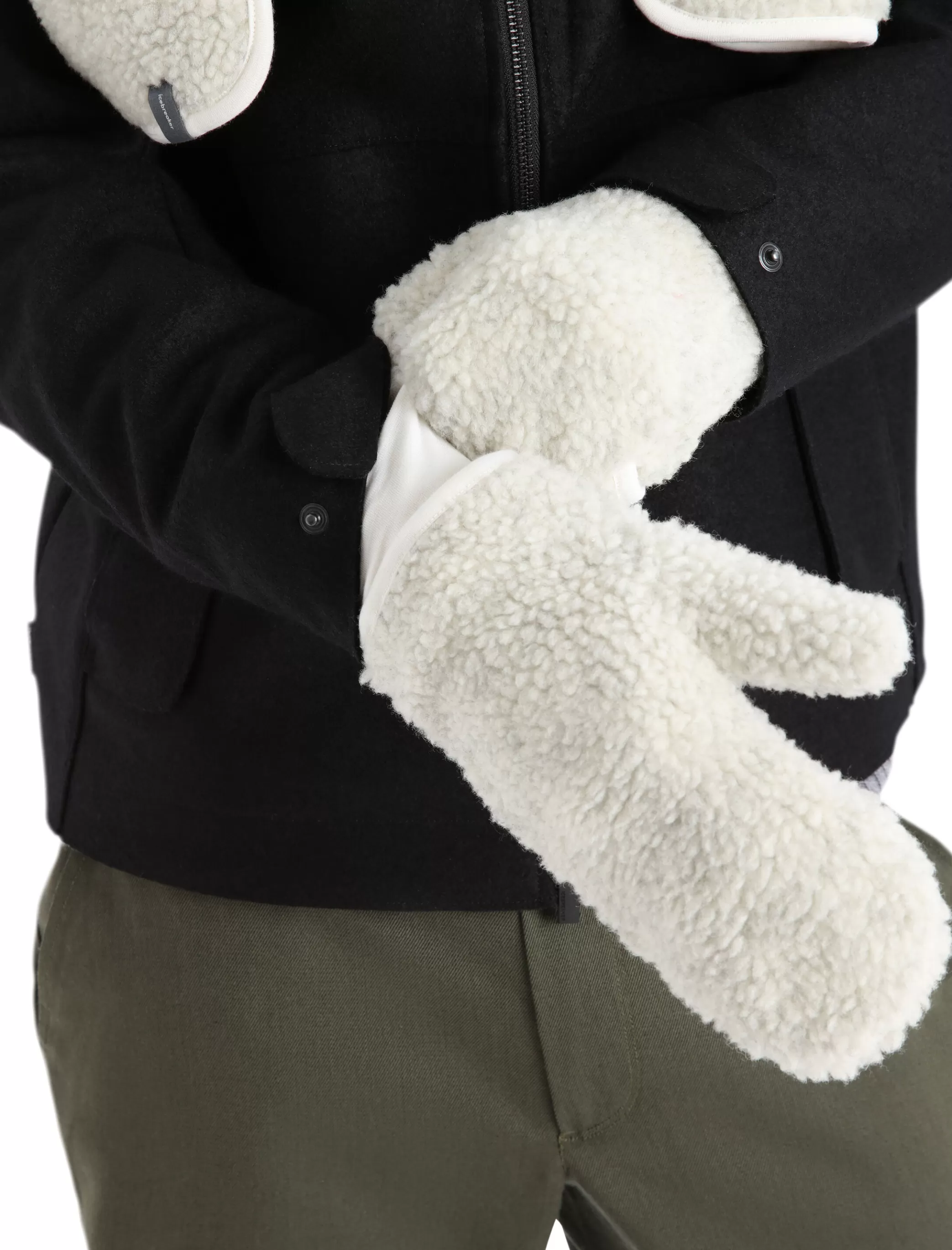 Hot icebreaker Unisex Realfleece™ Merino High Pile Mittens Ecru Heather