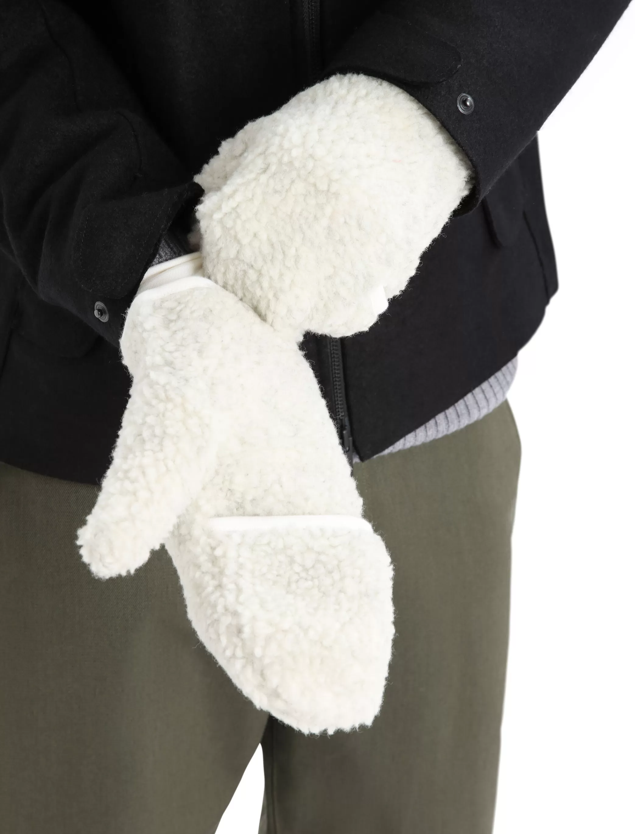 Hot icebreaker Unisex Realfleece™ Merino High Pile Mittens Ecru Heather