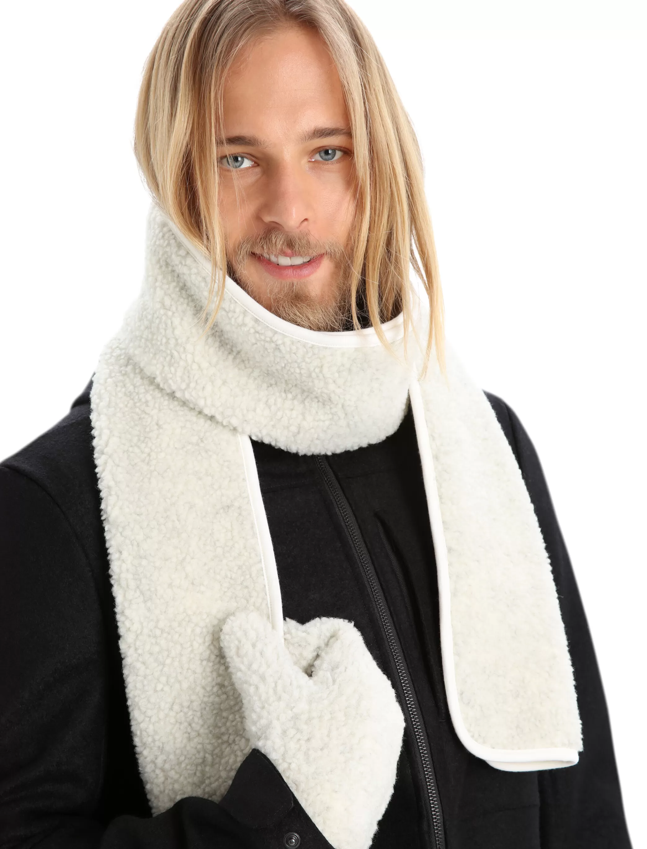 Sale icebreaker Unisex Realfleece™ Merino High Pile Scarf Ecru Heather