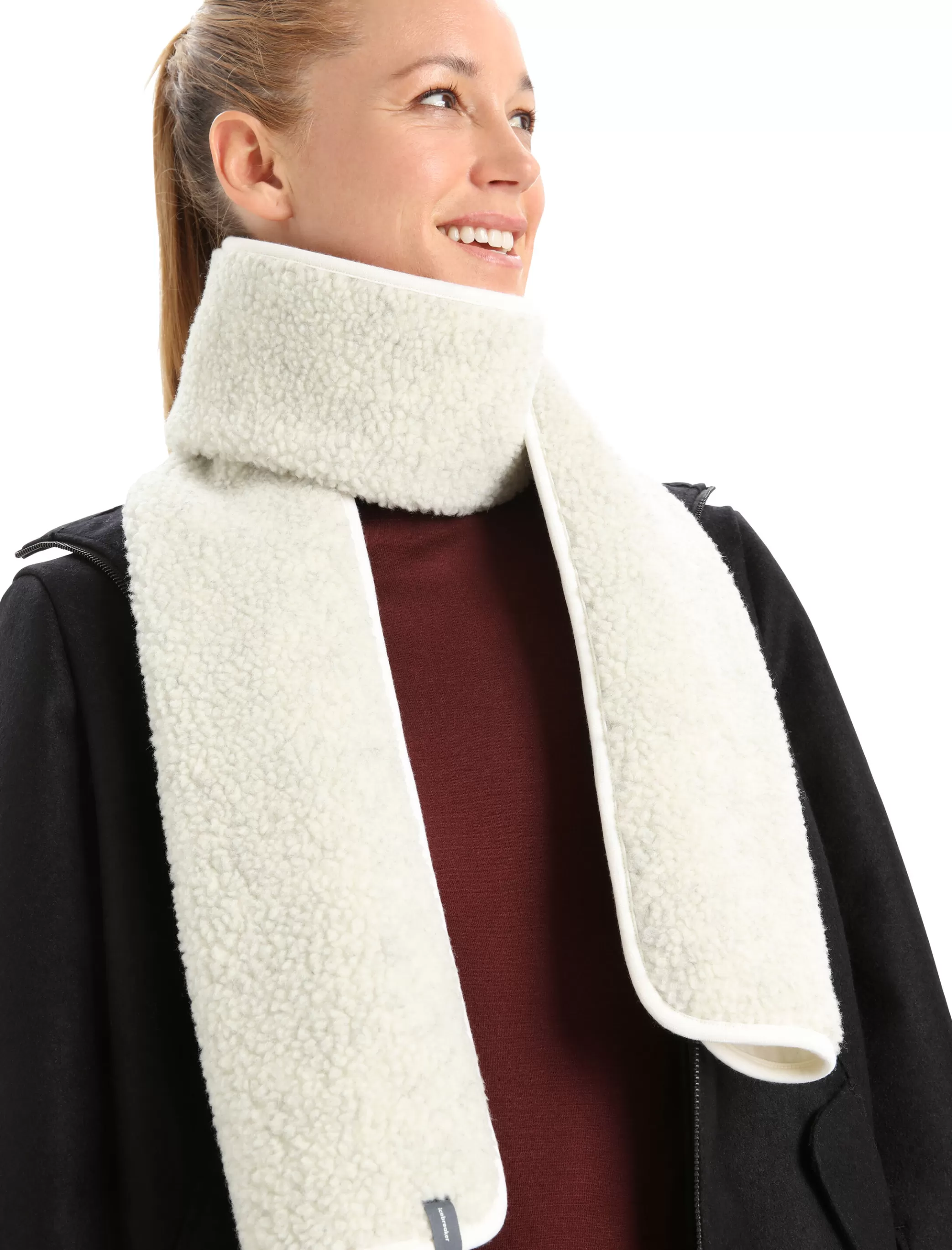 Sale icebreaker Unisex Realfleece™ Merino High Pile Scarf Ecru Heather