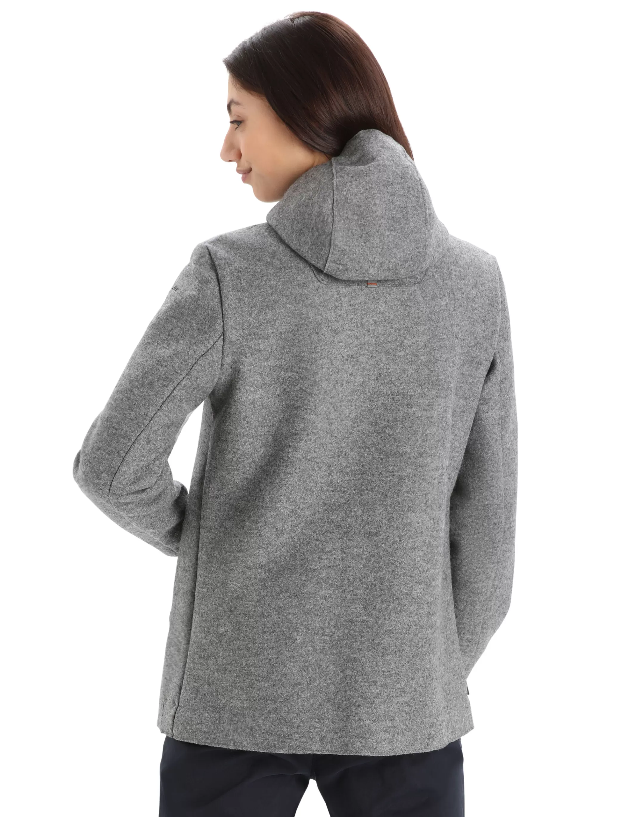 Store icebreaker Women'S Felted Merino Hooded Jacket Gritstone Heather