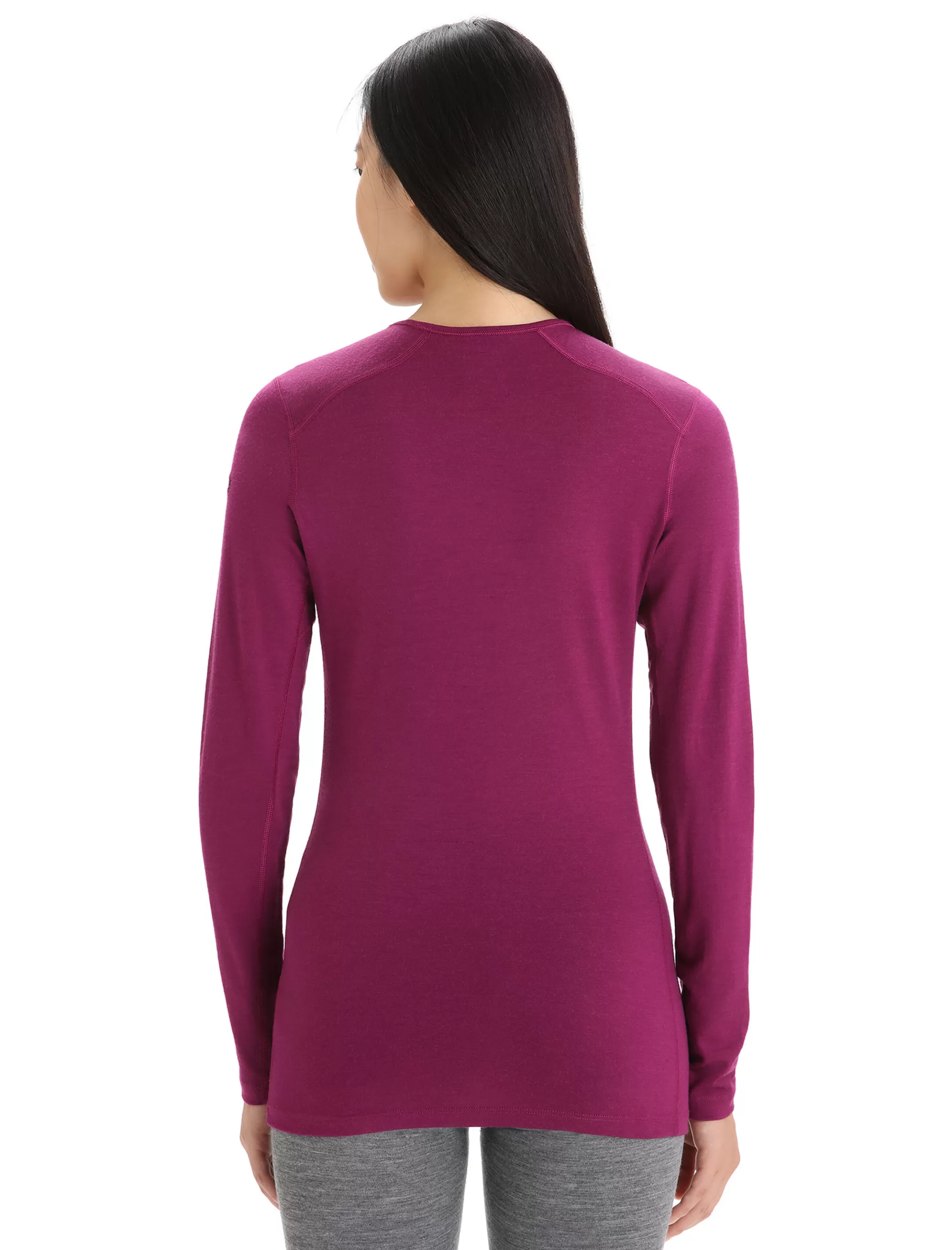 Flash Sale icebreaker Women'S Merino 200 Oasis Long Sleeve Crewe Thermal Top Go Berry