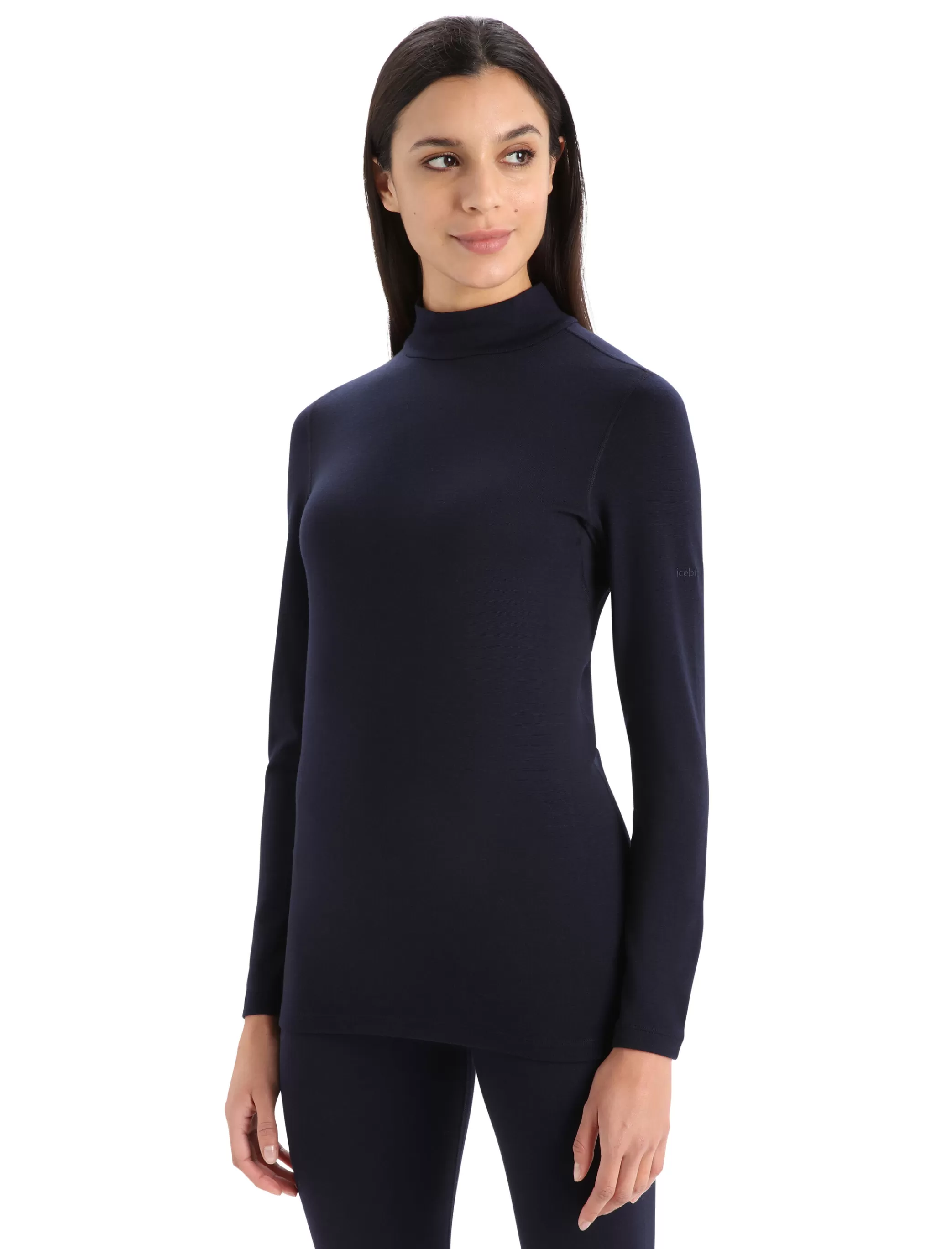 Best icebreaker Women'S Merino 260 Tech Long Sleeve Turtleneck Thermal Top Midnight Navy