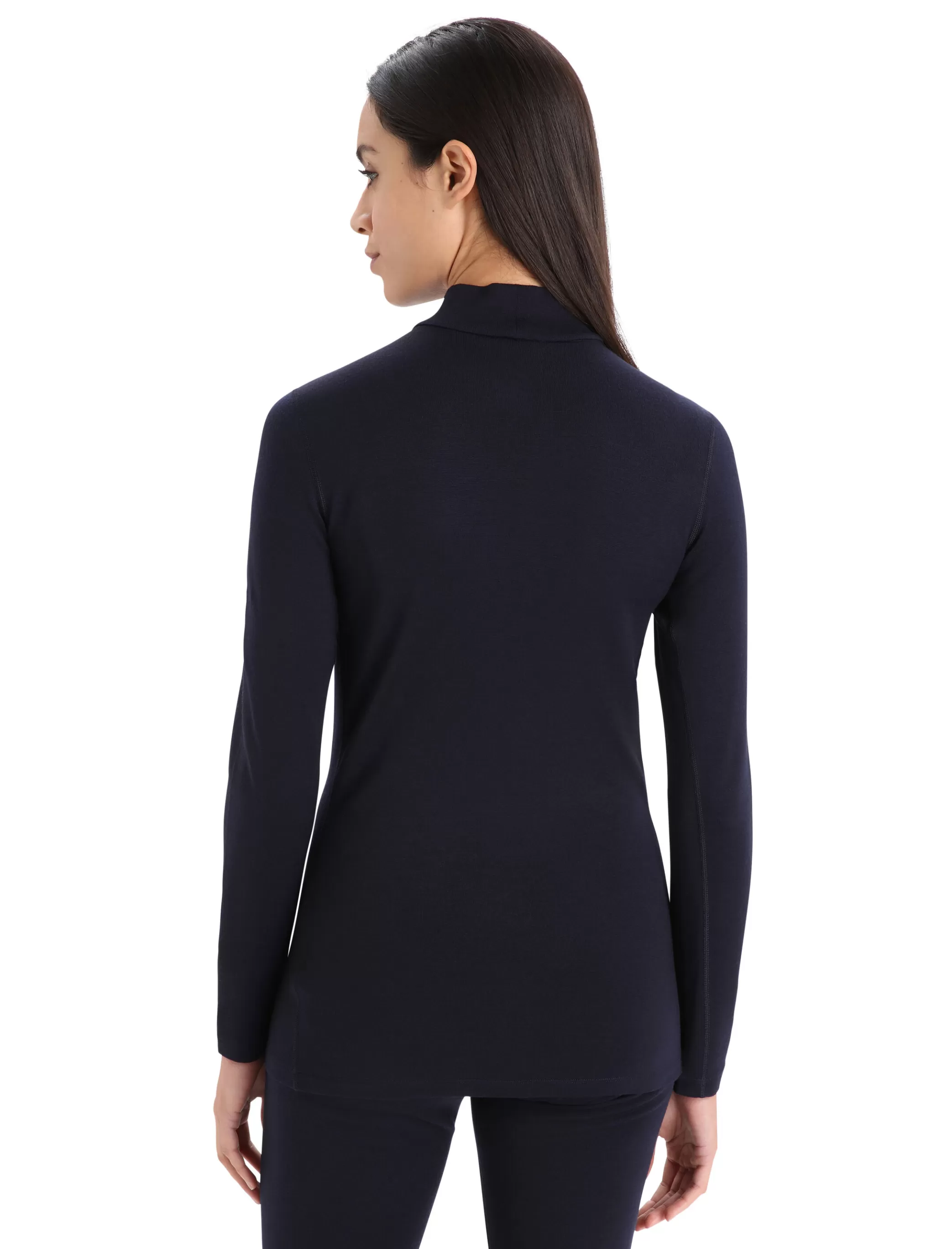 Best icebreaker Women'S Merino 260 Tech Long Sleeve Turtleneck Thermal Top Midnight Navy