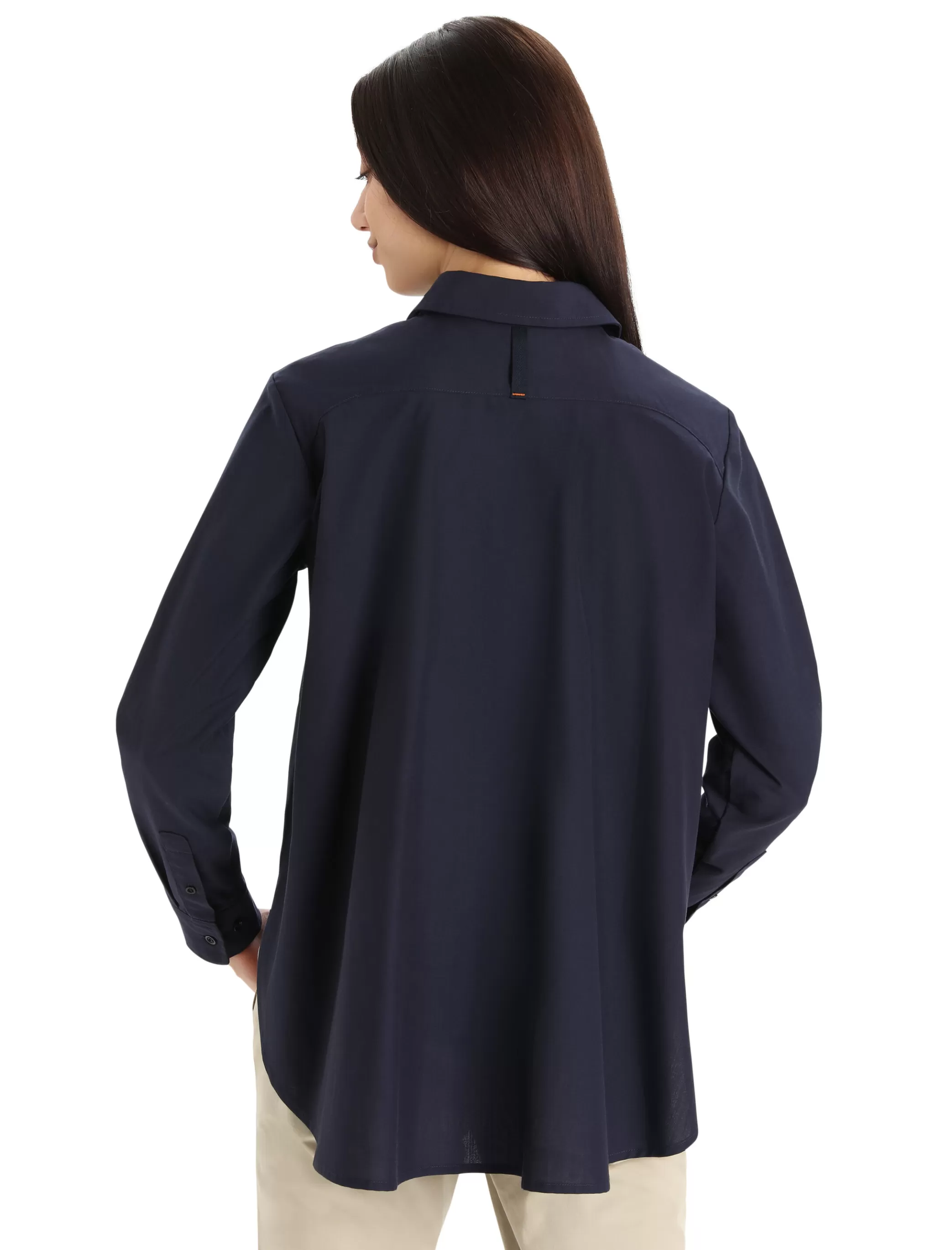 Clearance icebreaker Women'S Merino Berlin Long Sleeve Shirt Midnight Navy