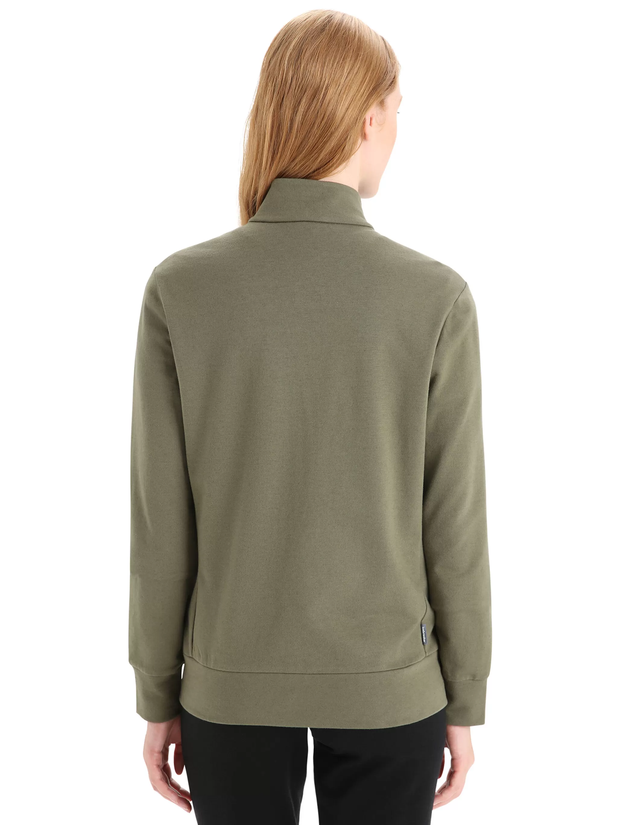 Shop icebreaker Women'S Merino Central Classic Long Sleeve Zip Sweatshirt Loden