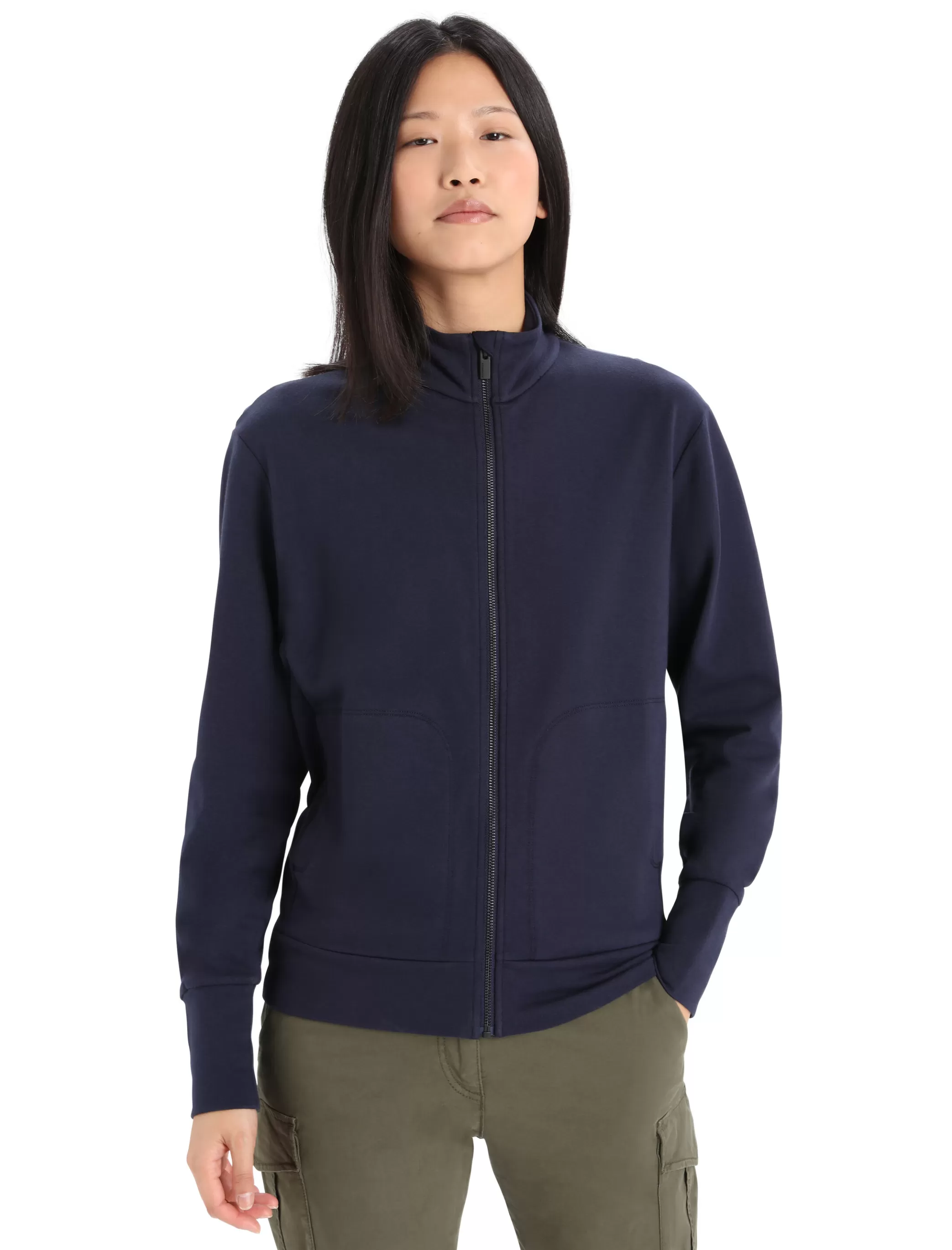 Best icebreaker Women'S Merino Central Ii Long Sleeve Zip Sweatshirt Midnight Navy