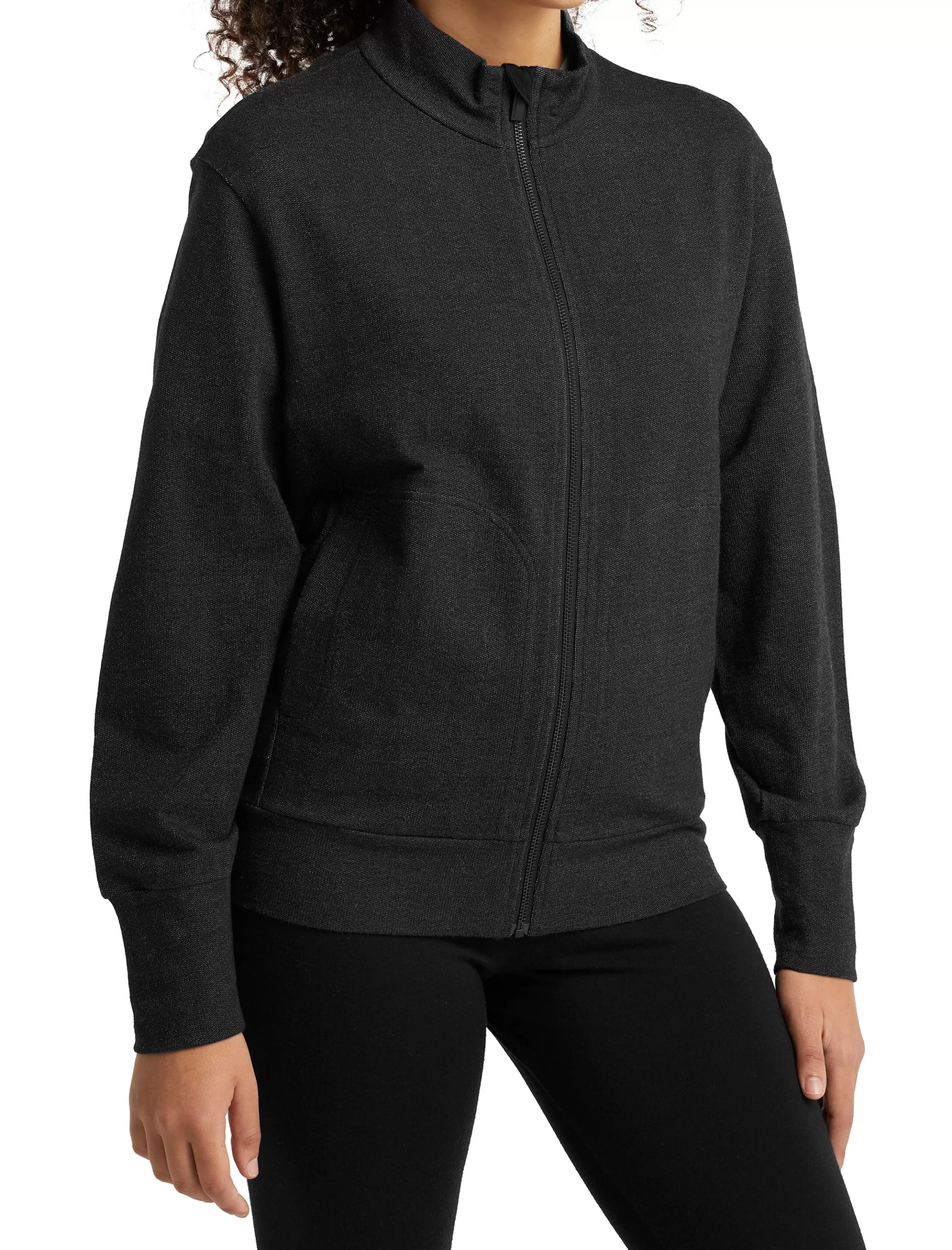 Cheap icebreaker Women'S Merino Central Long Sleeve Zip Top Black