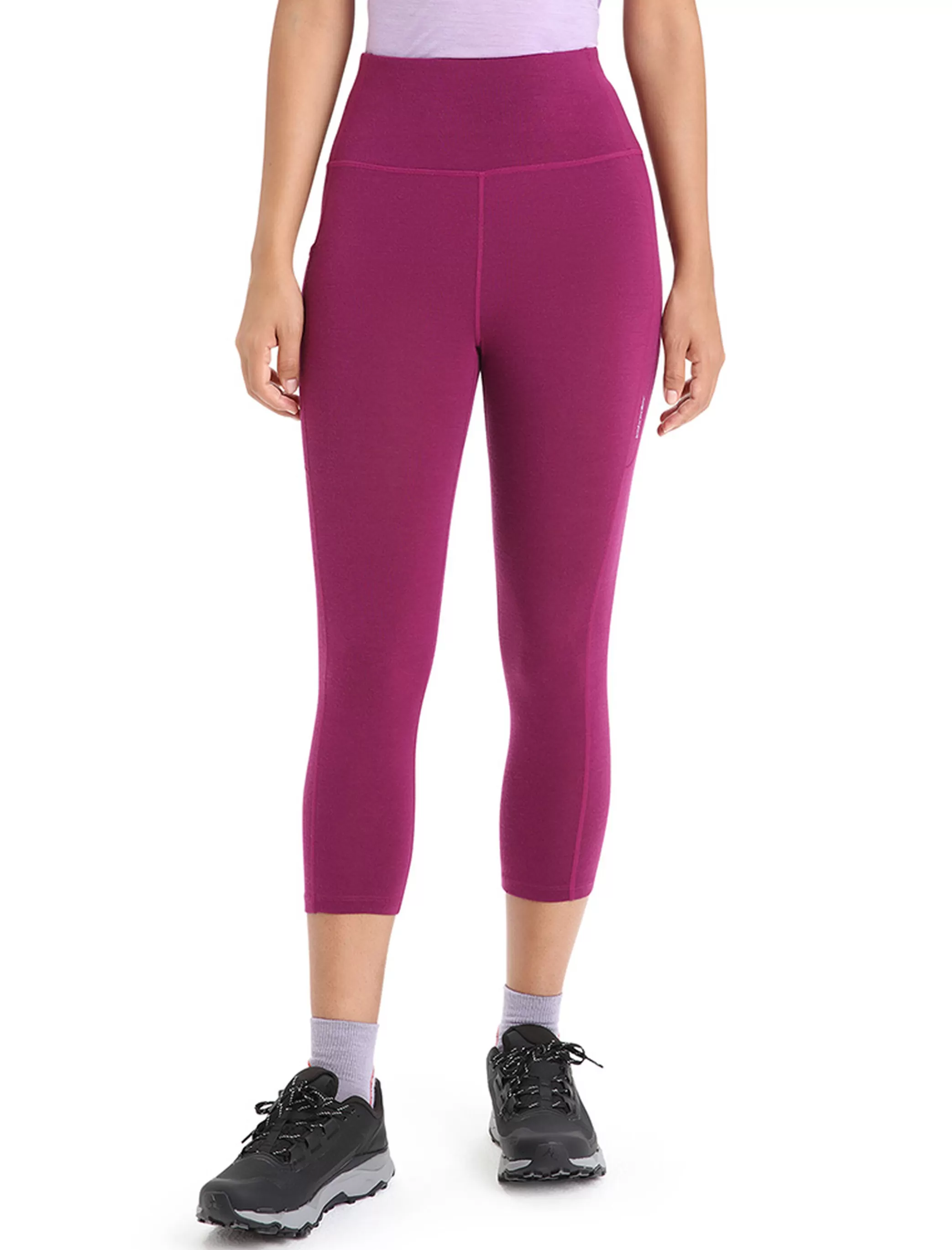 Best Sale icebreaker Women'S Merino Fastray High Rise 3/4 Tights Go Berry