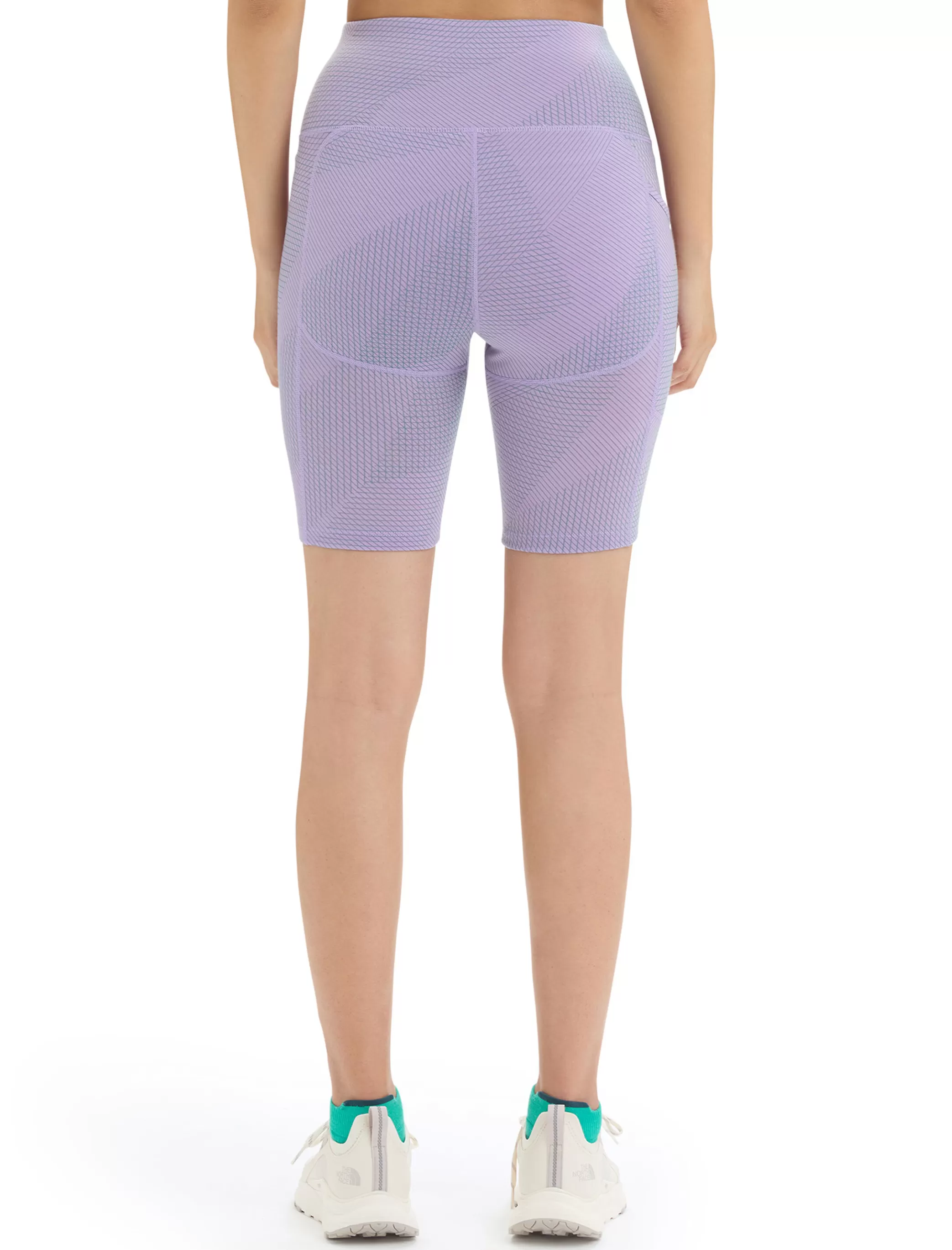 Online icebreaker Women'S Merino Fastray High Rise Shorts Gridlines Purple Gaze/Fresh