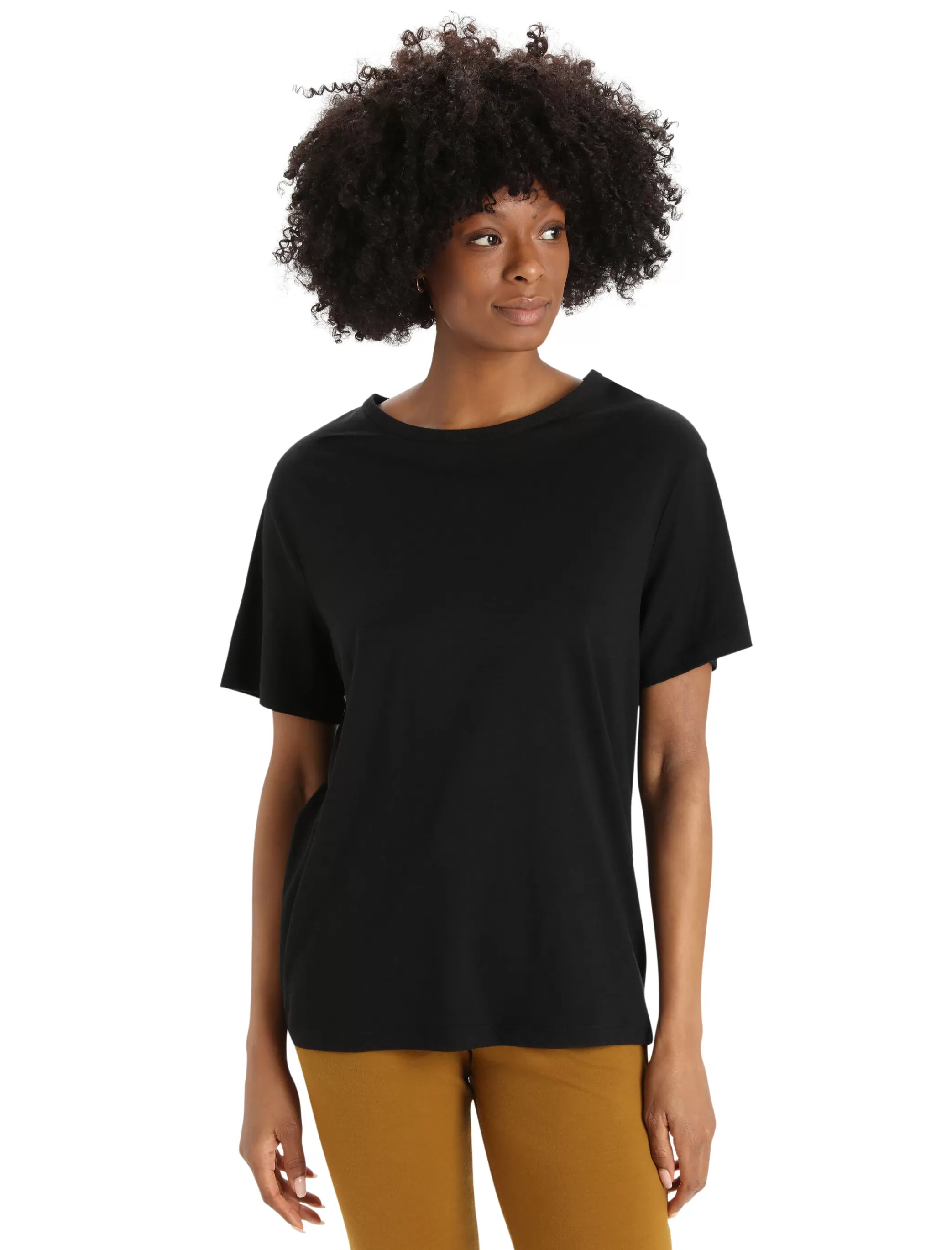 Best icebreaker Women'S Merino Granary Short Sleeve Tee Black