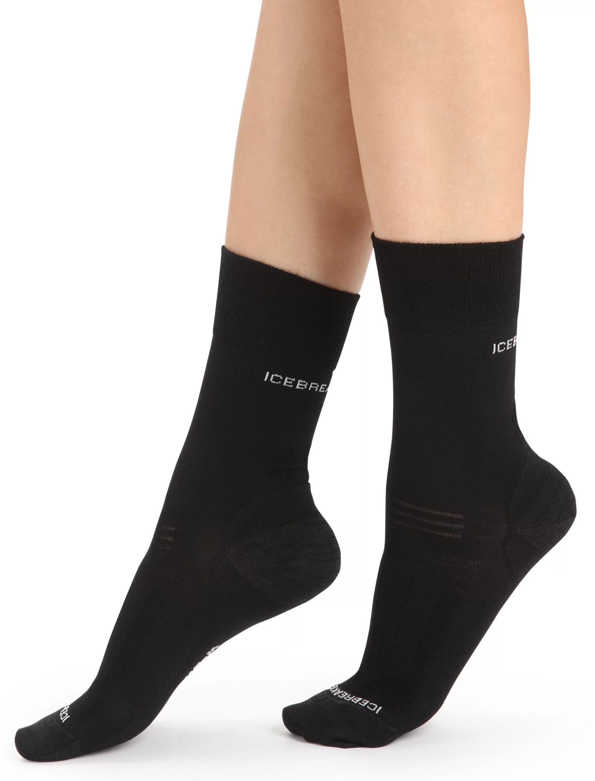 Clearance icebreaker Women'S Merino Hike Liner Crew Socks Black