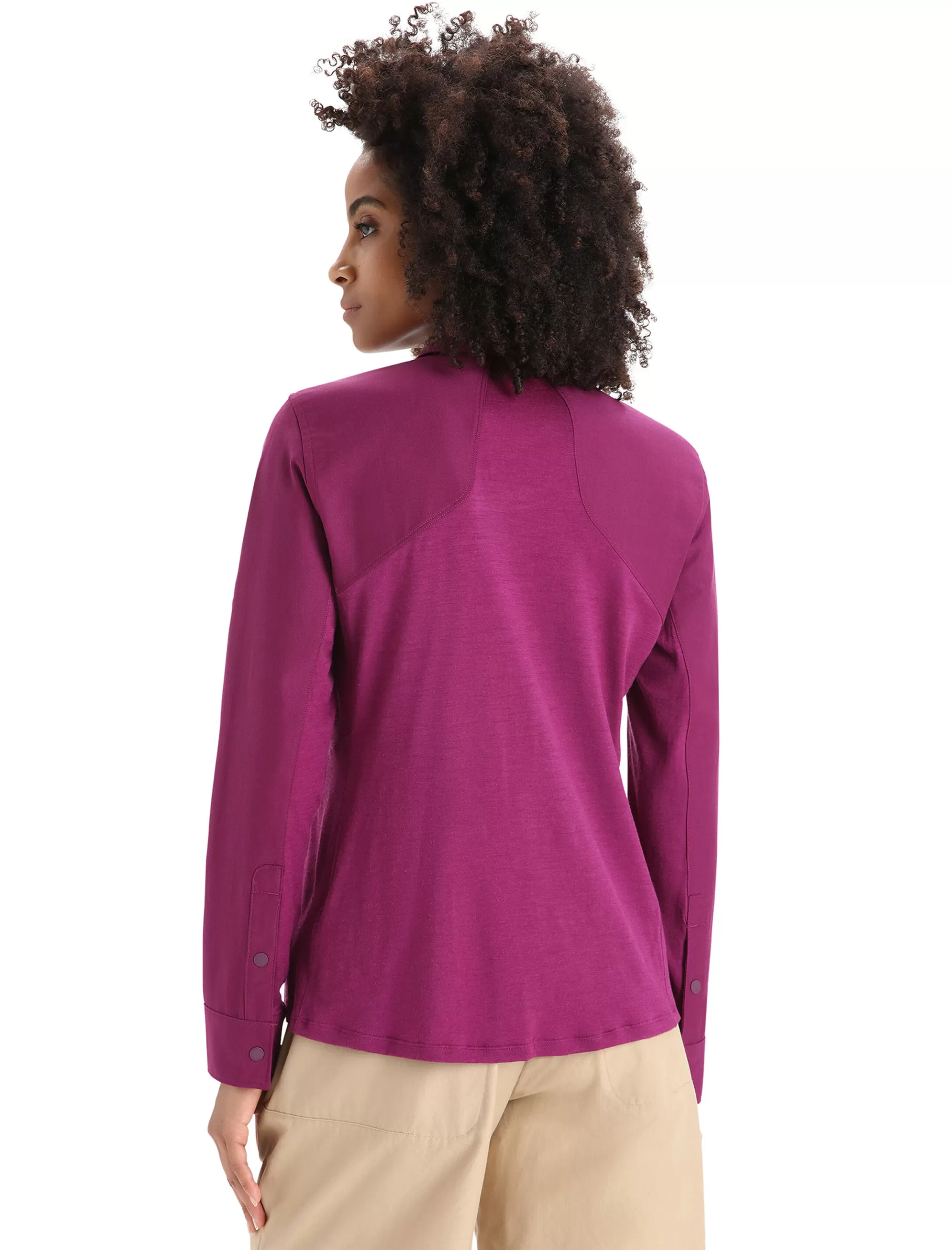 Best Sale icebreaker Women'S Merino Hike Long Sleeve Top Go Berry