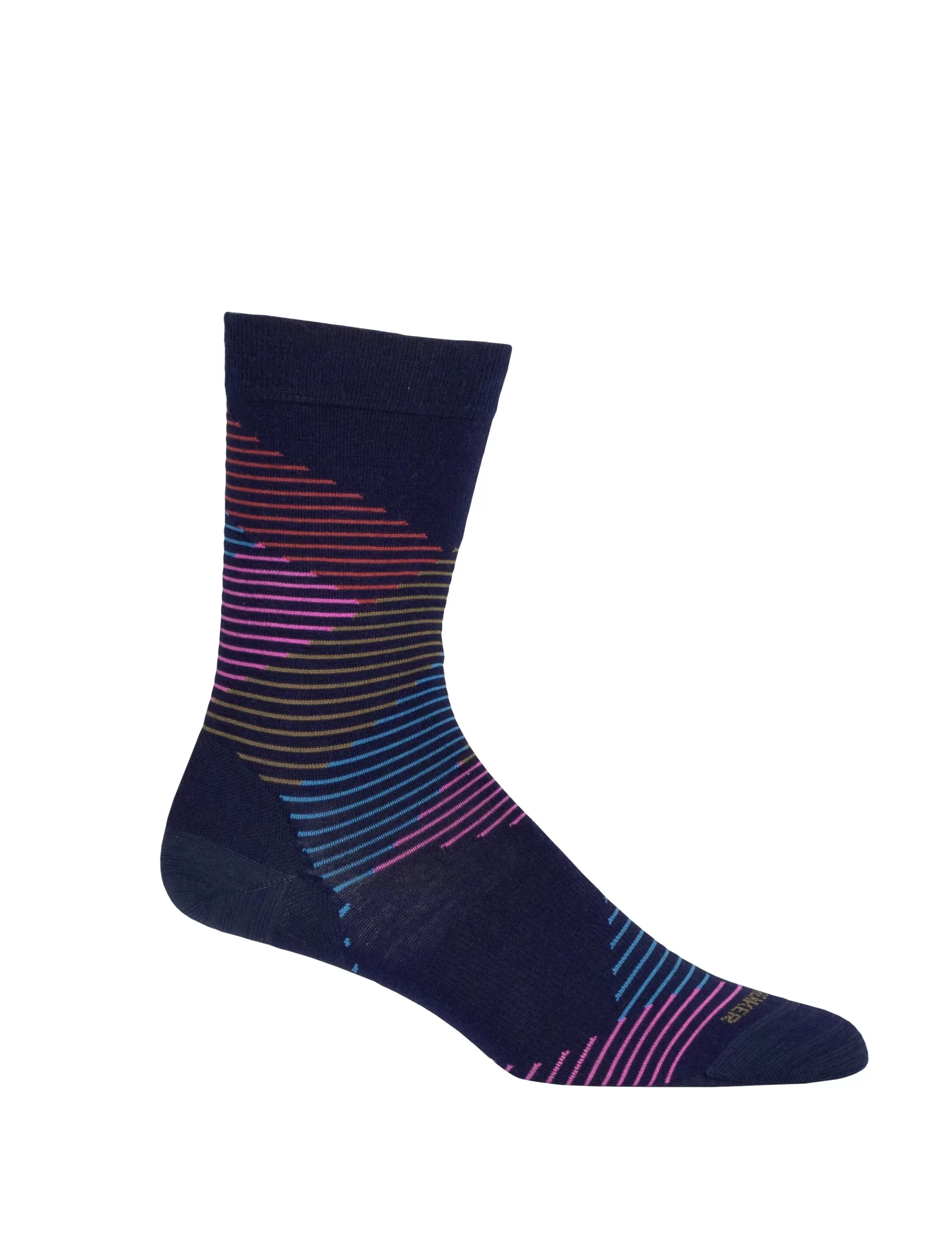 Best icebreaker Women'S Merino Lifestyle Fine Gauge Crew Socks Dashes Midnight Navy/Grape