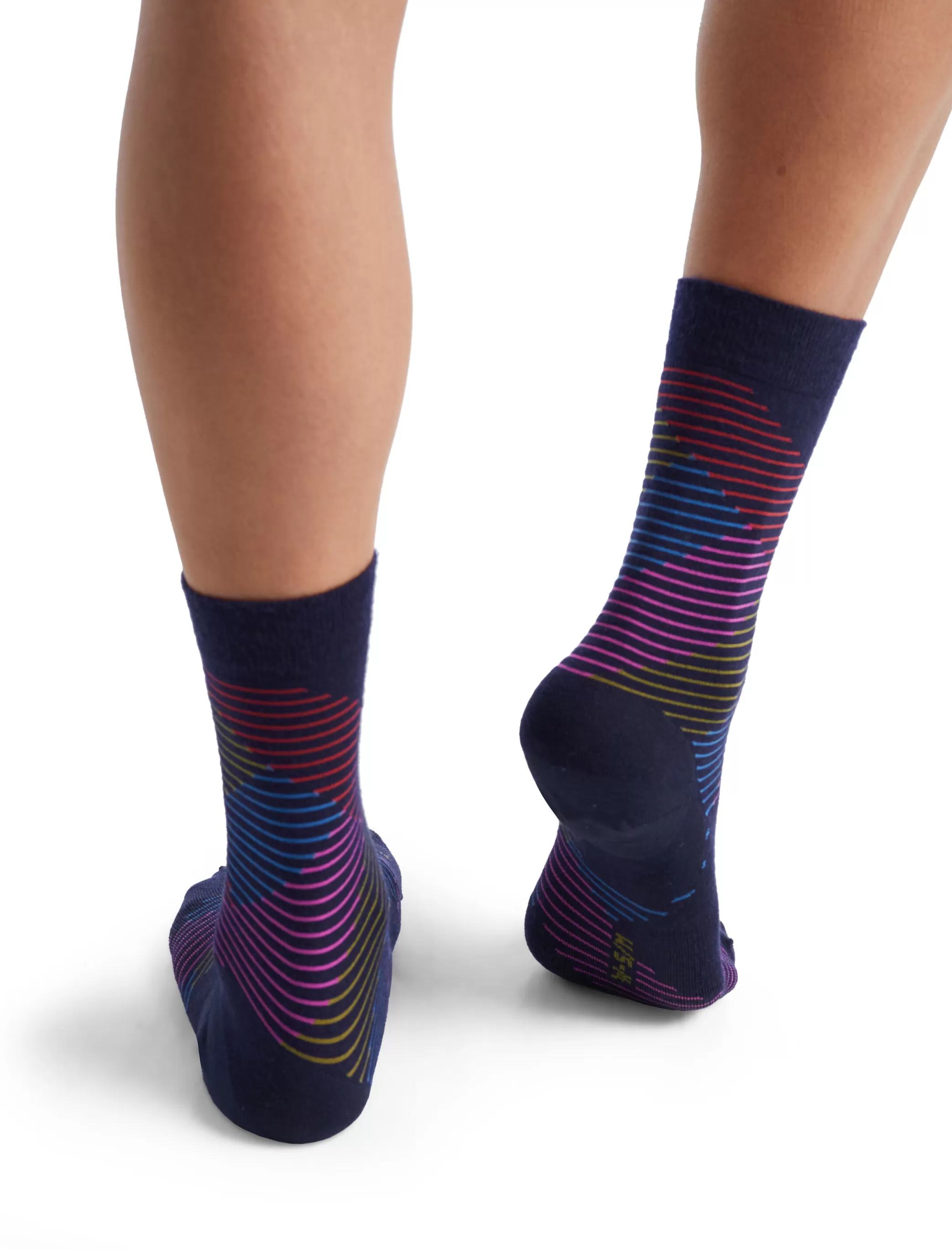 Best icebreaker Women'S Merino Lifestyle Fine Gauge Crew Socks Dashes Midnight Navy/Grape