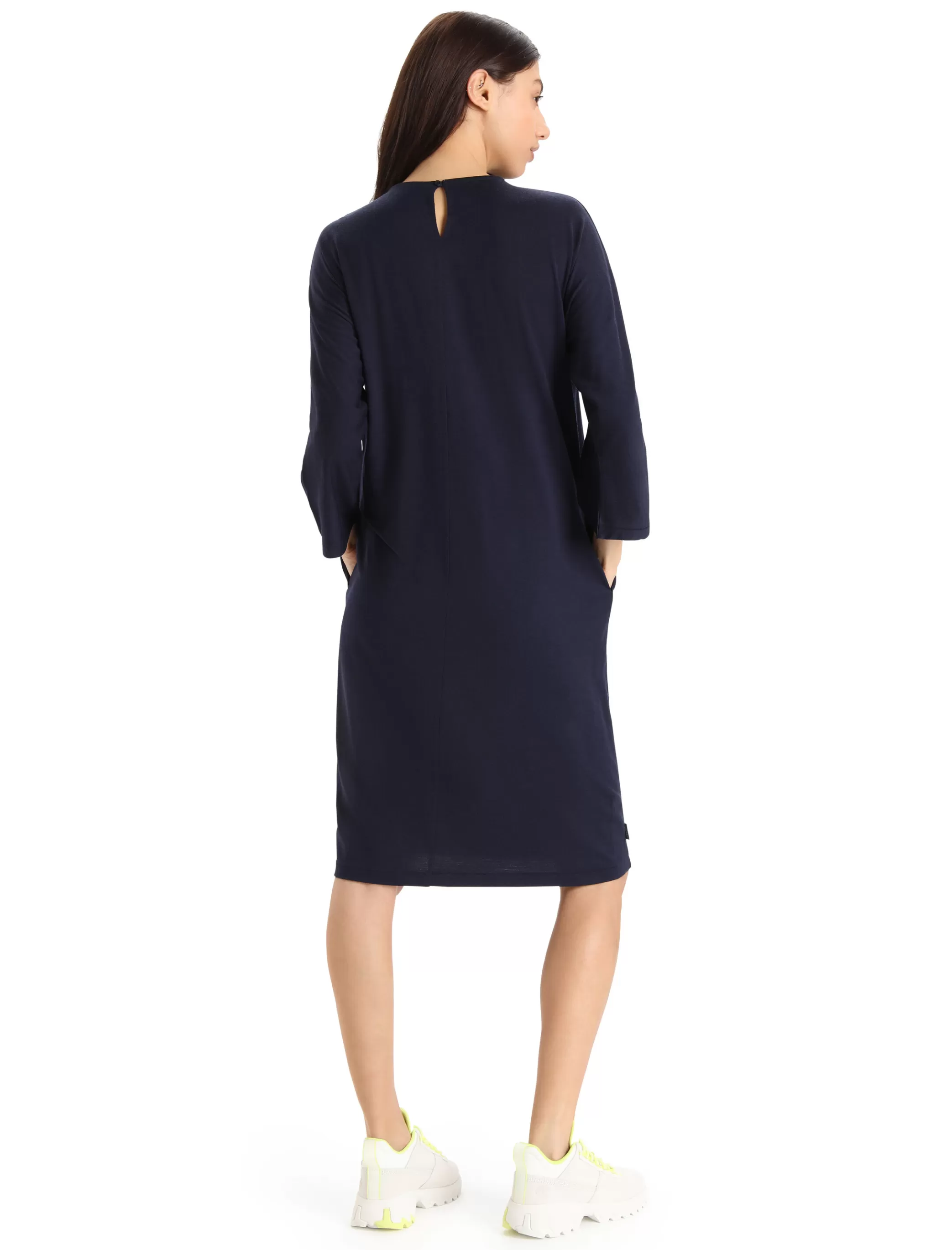 Fashion icebreaker Women'S Merino Oasis Long Sleeve Dress Midnight Navy