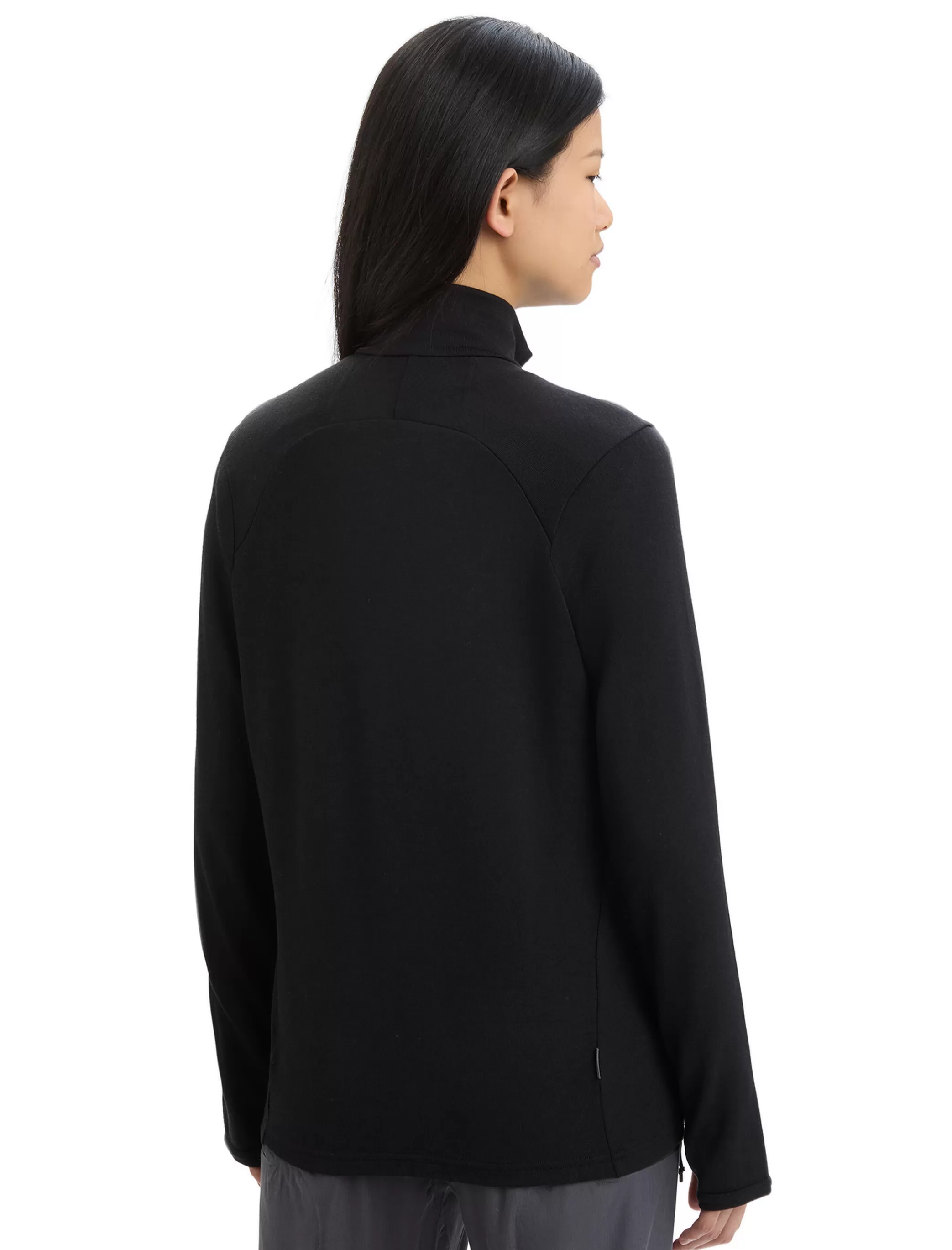 Hot icebreaker Women'S Merino Original Long Sleeve Half Zip Sweater Black