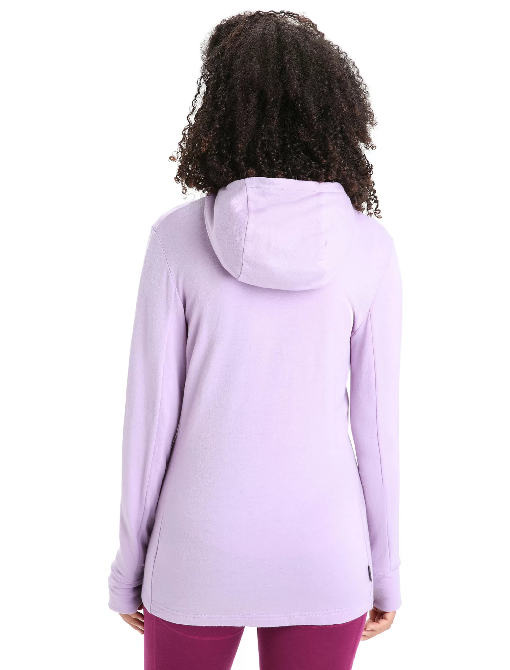 Fashion icebreaker Women'S Merino Quantum Iii Long Sleeve Zip Hoodie Purple Gaze/Go Berry